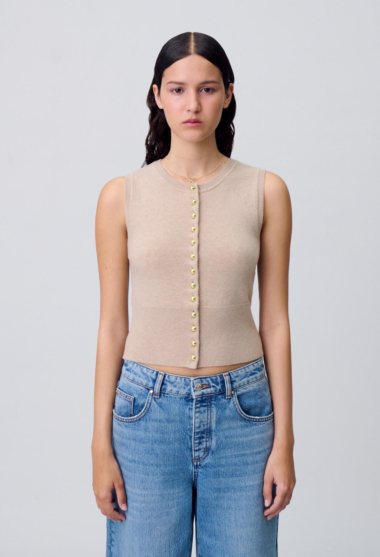 Claudie PierlotDüğmeli Triko Top
