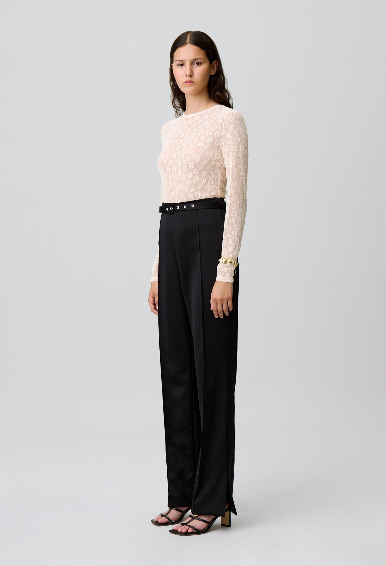 Claudie PierlotEkru Transparan Bluz