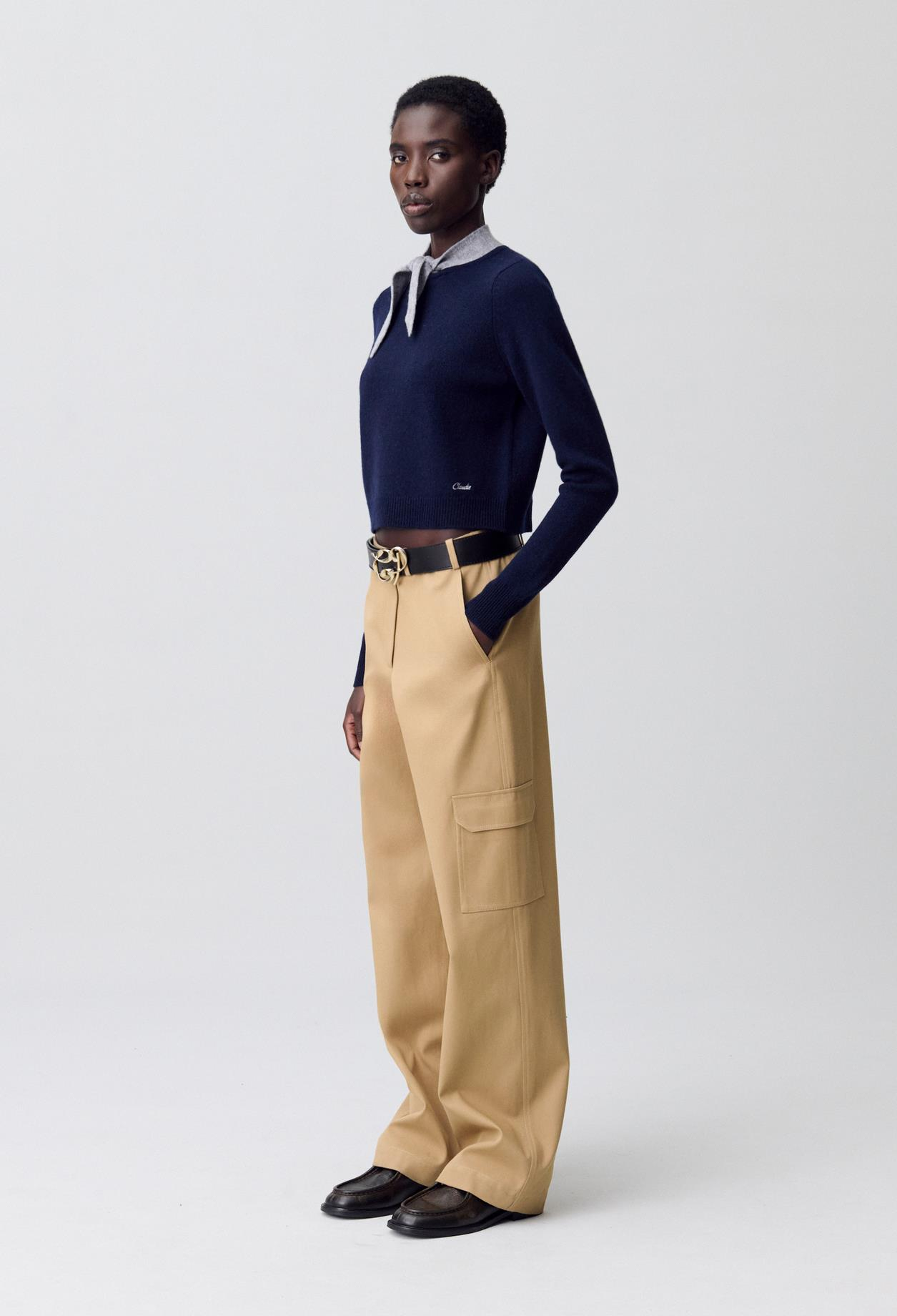 Claudie PierlotŞal Yakalı Triko