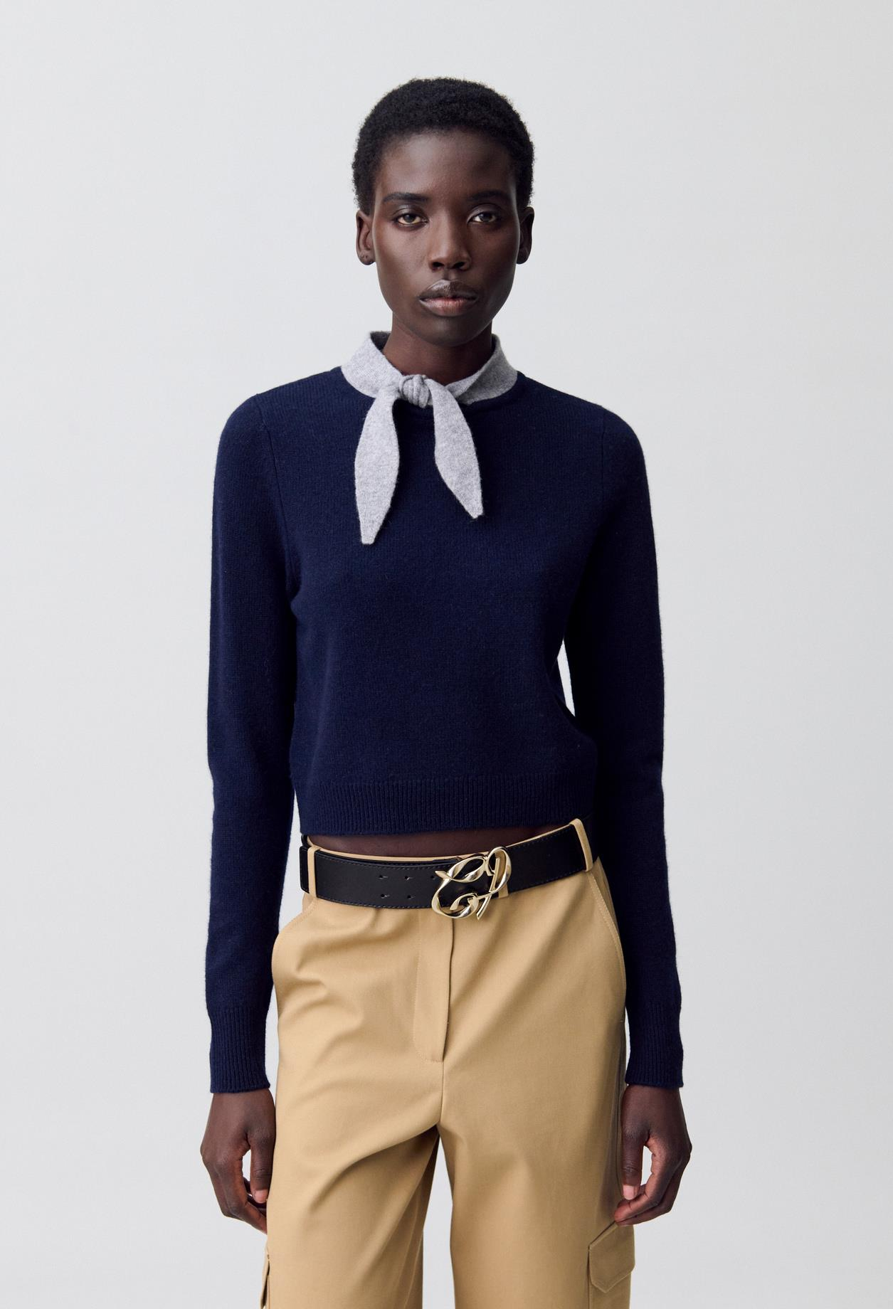 Claudie PierlotŞal Yakalı Triko