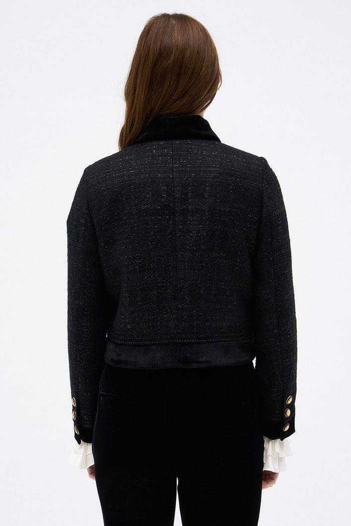 DmnFiyonk Detaylı Siyah Crop Ceket
