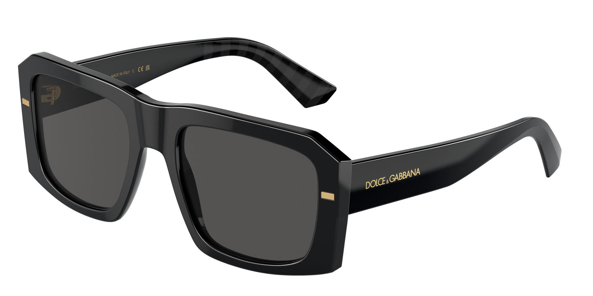 Dolce & GabbanaSiyah Camlı Geniş Güneş Gözlüğü
