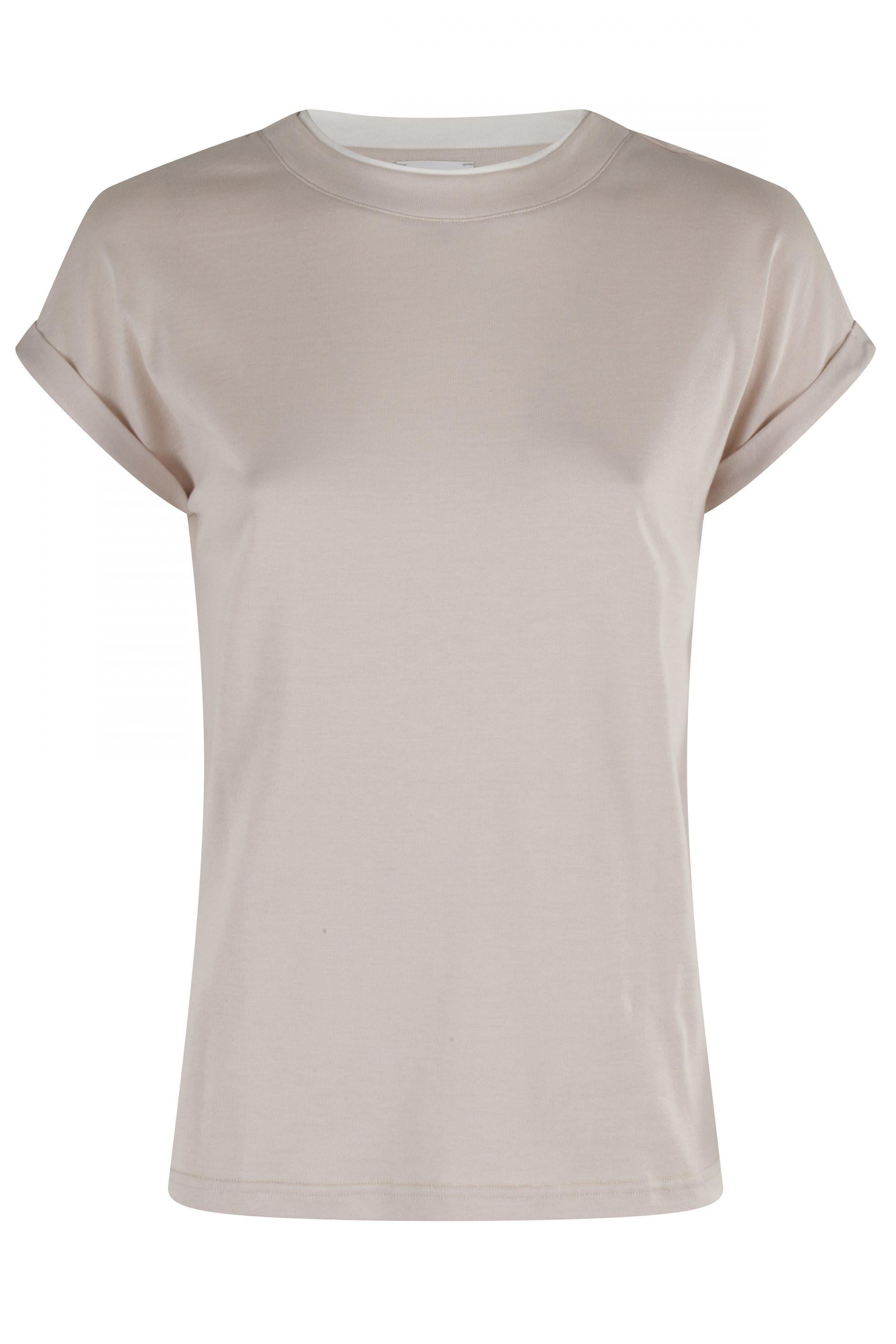 EleventyBeyaz Karışımlı Pamuk T-shirt