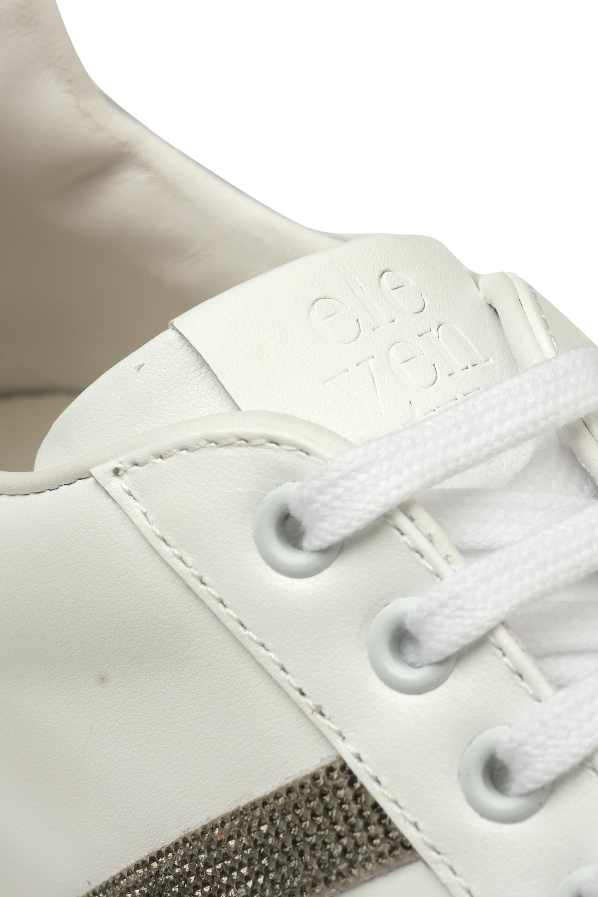 EleventyMavİ Süet Detaylı Beyaz Sneaker