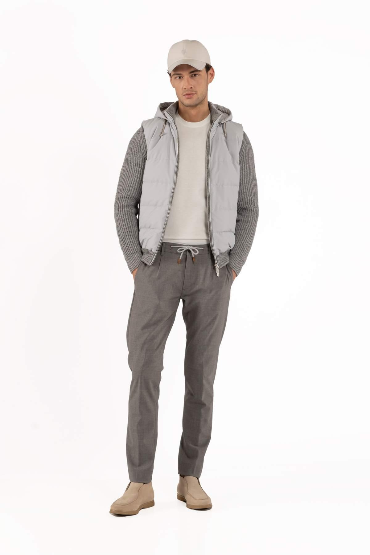 EleventyTriko Mix Gri Puffer Mont