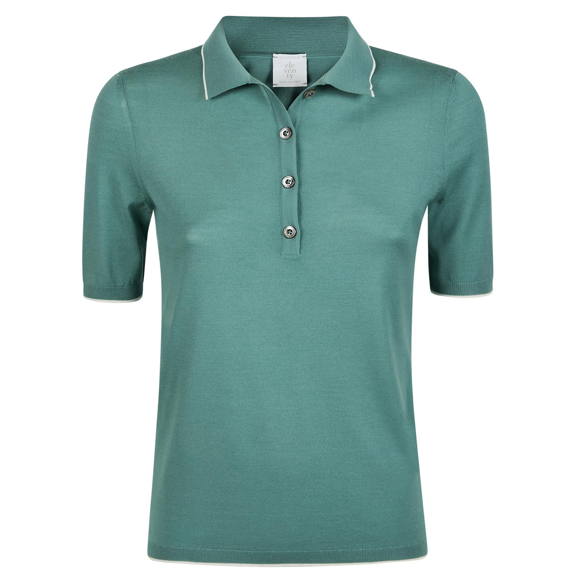 ELEVENTYYeşil Polo Yaka Triko