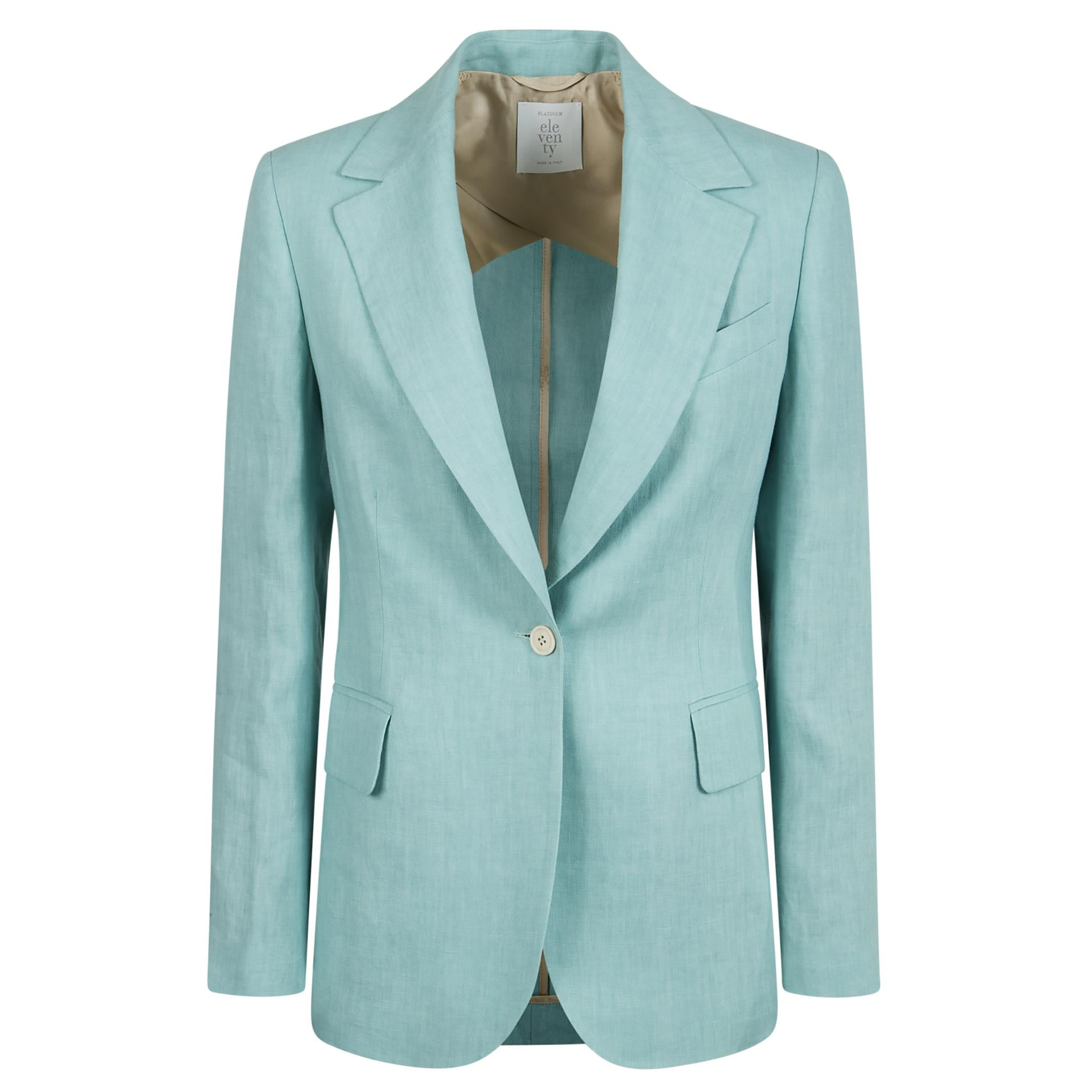 ELEVENTYYeşil Tek Düğmeli Blazer Ceket