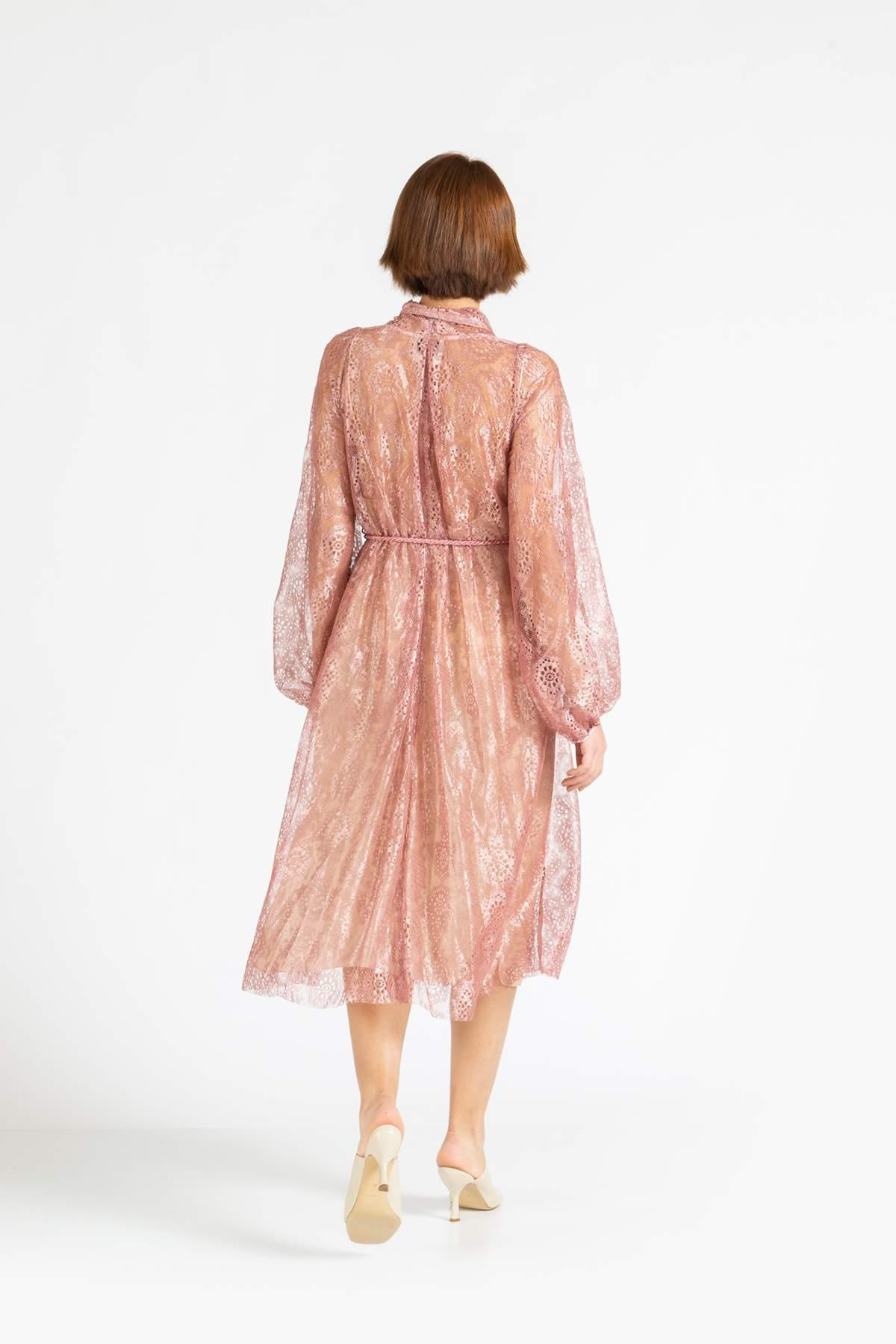 Forte ForteFORTE FORTE Halat Kemerli Astarlı Kaftan