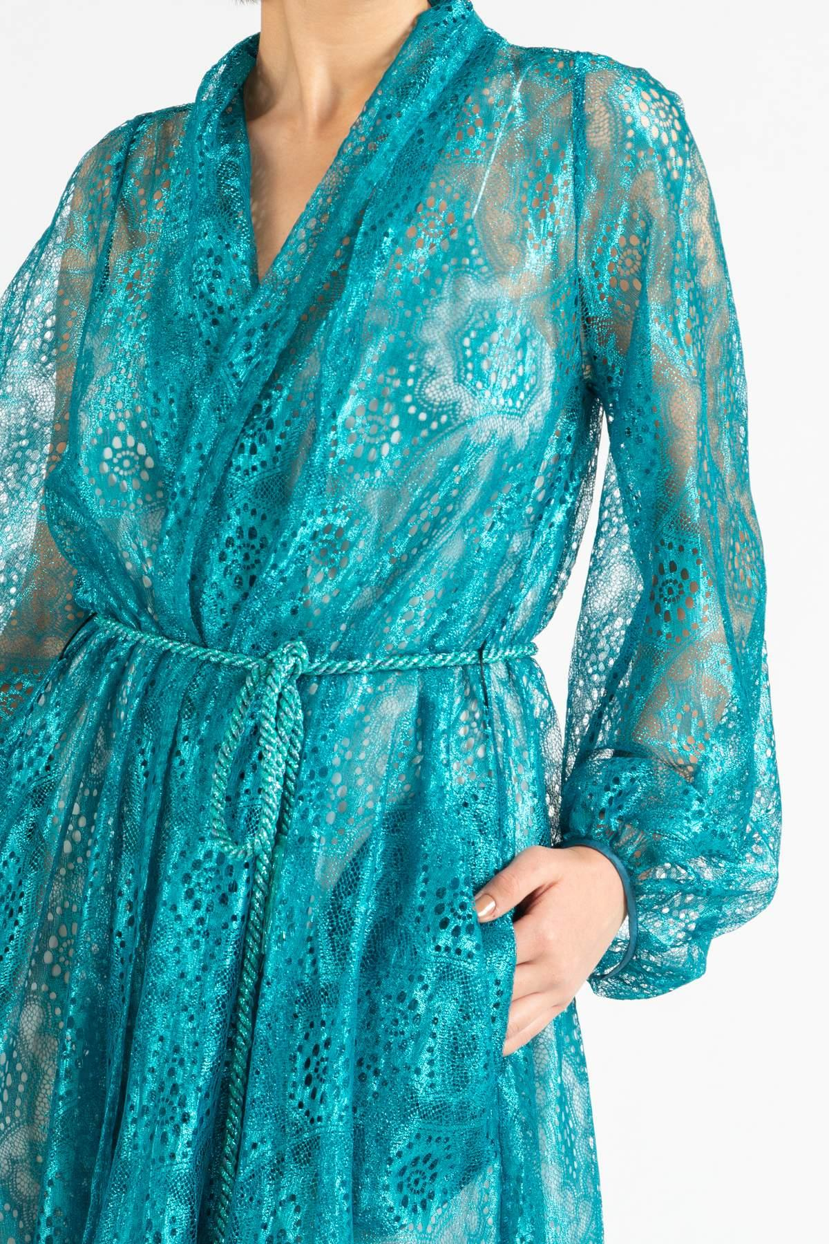 Forte ForteFORTE FORTE Halat Kemerli Astarlı Kaftan