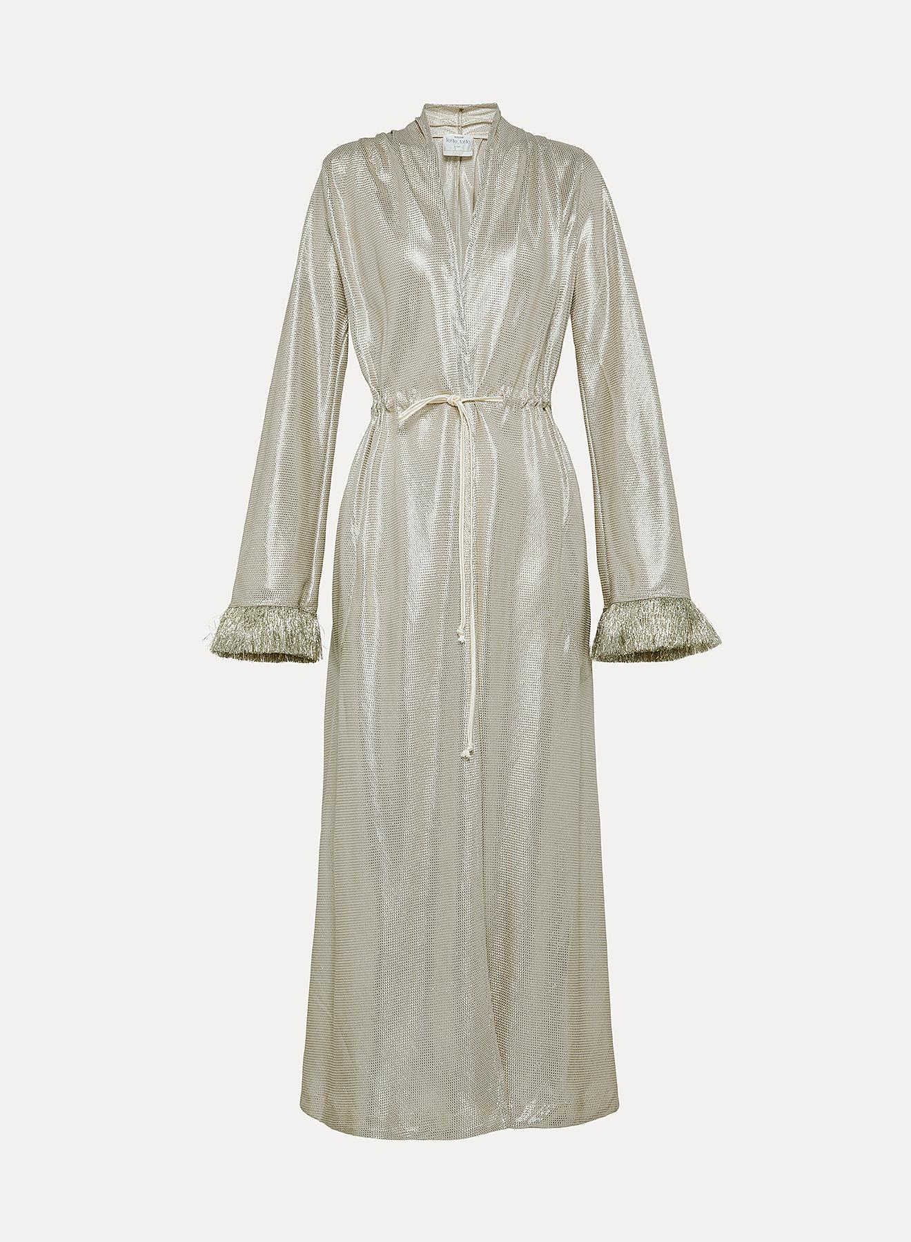 Forte ForteIşıltılı Püskül Detaylı Maxi Kaftan