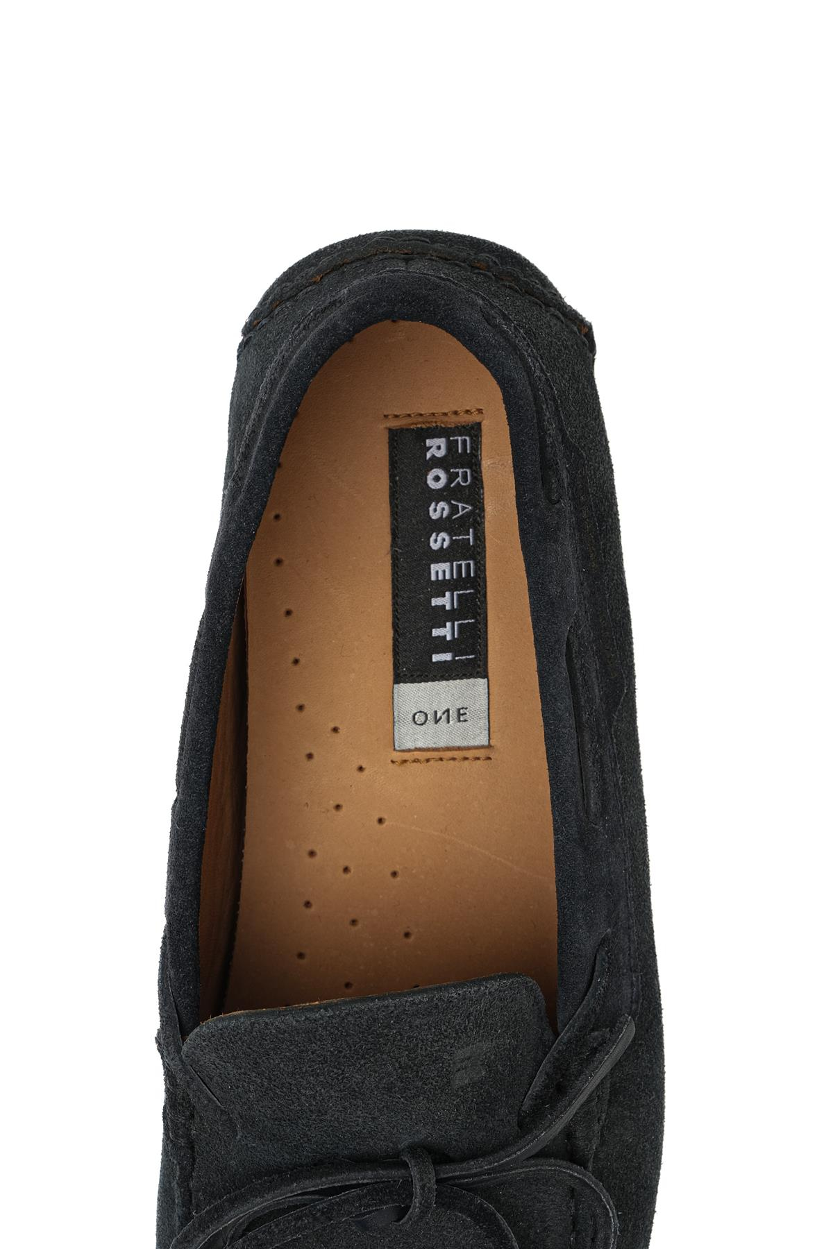 Fratelli RossettiSüet Lacivert Bağcıklı Loafer