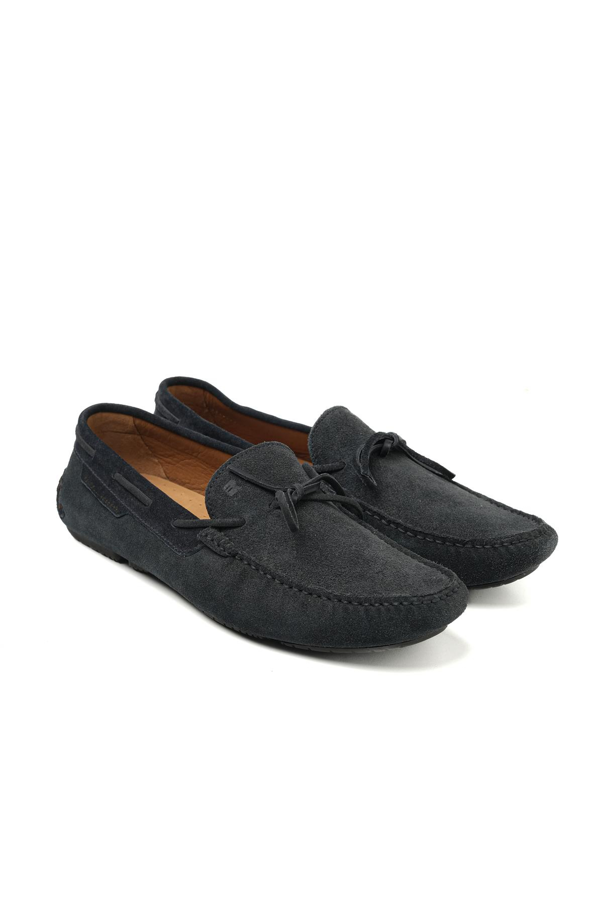 Fratelli RossettiSüet Lacivert Bağcıklı Loafer
