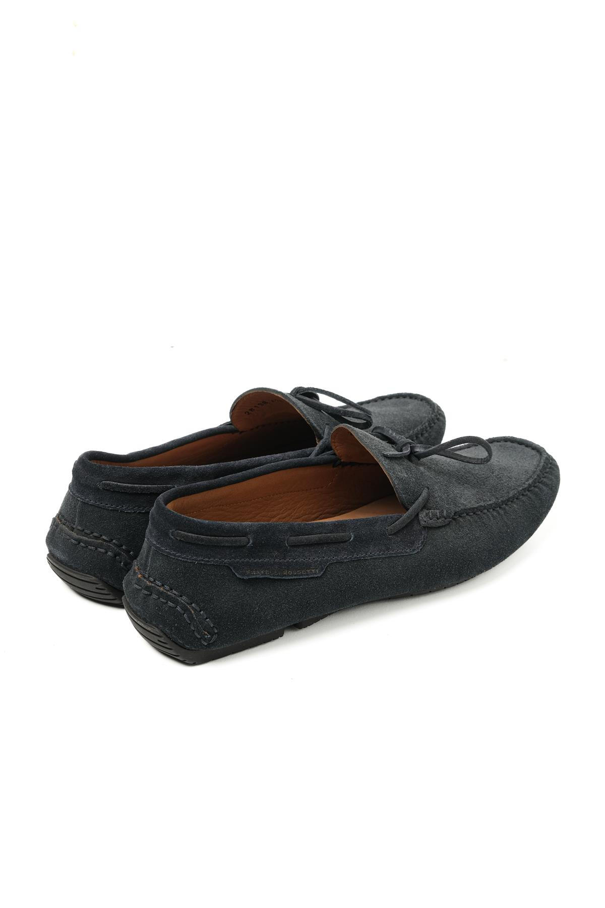 Fratelli RossettiSüet Lacivert Bağcıklı Loafer