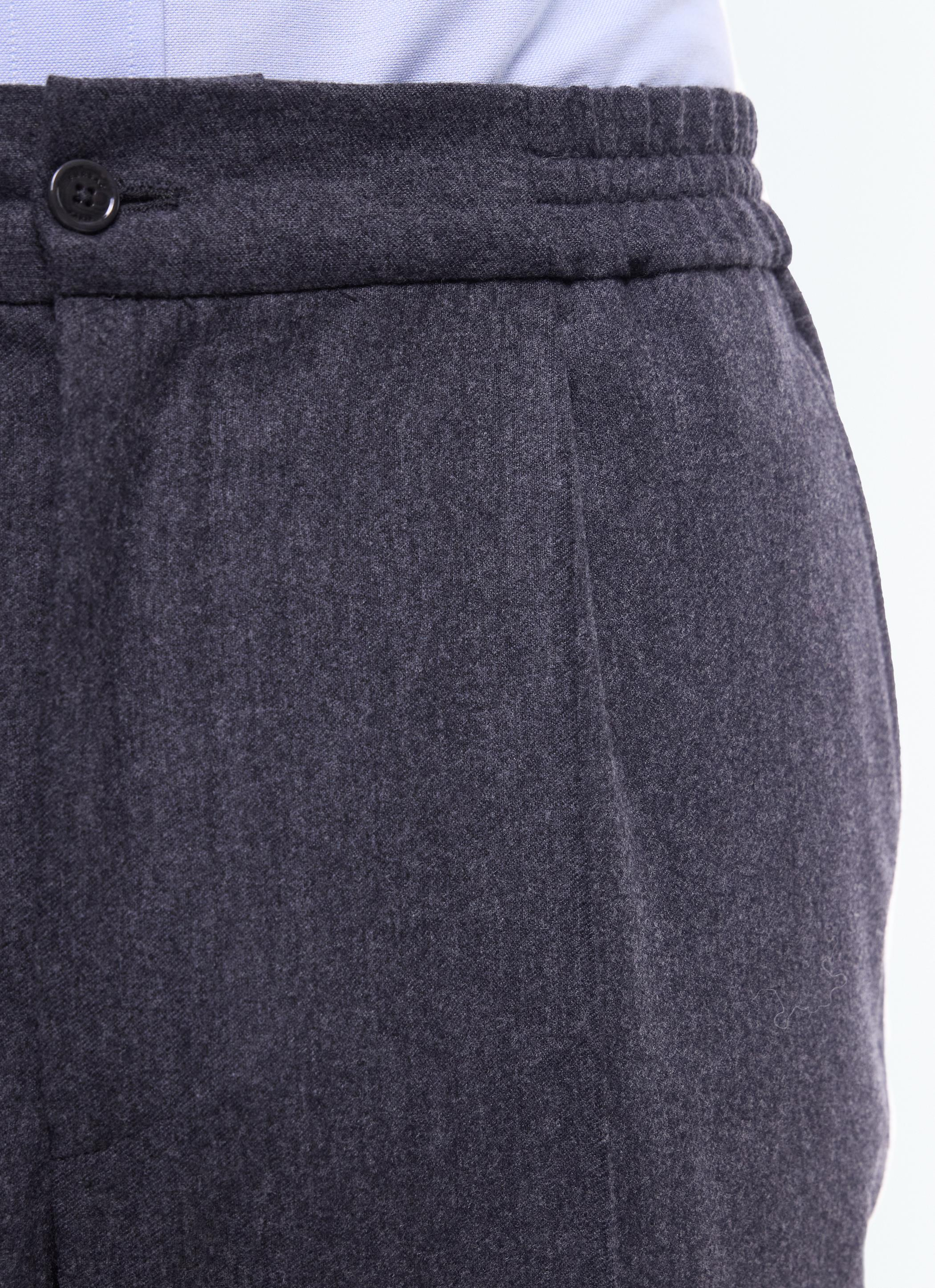 FursacGri Esnek Bel Detaylı Jersey Pantolon