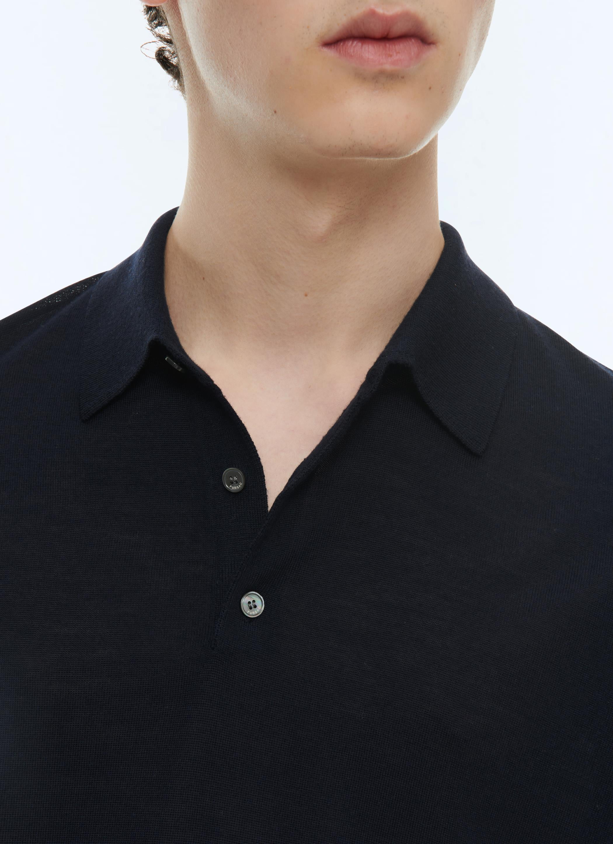 FursacLacivert Fit Kesim Polo Yaka Triko