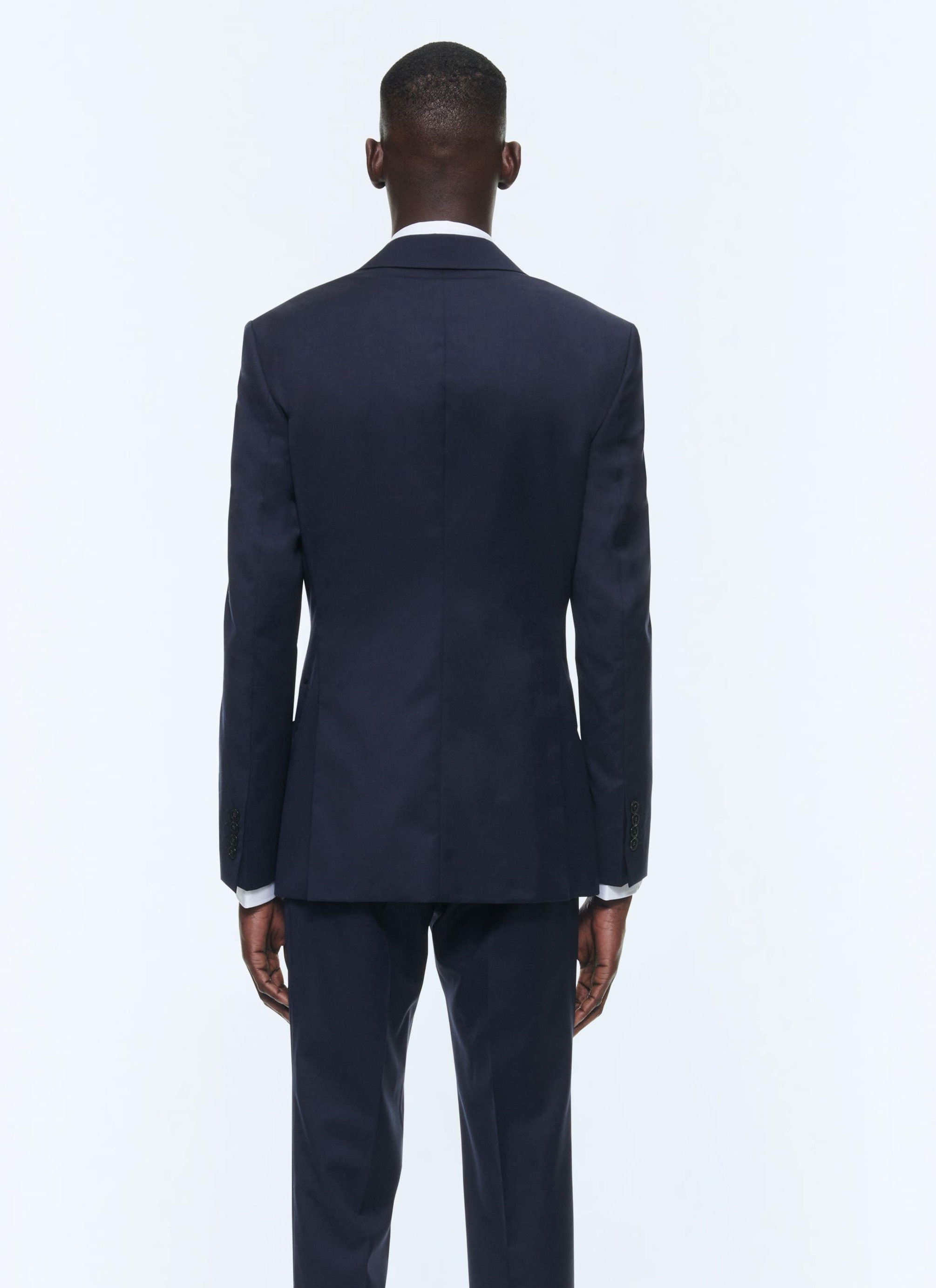 FursacLacivert Yün Slim Fit Ceket