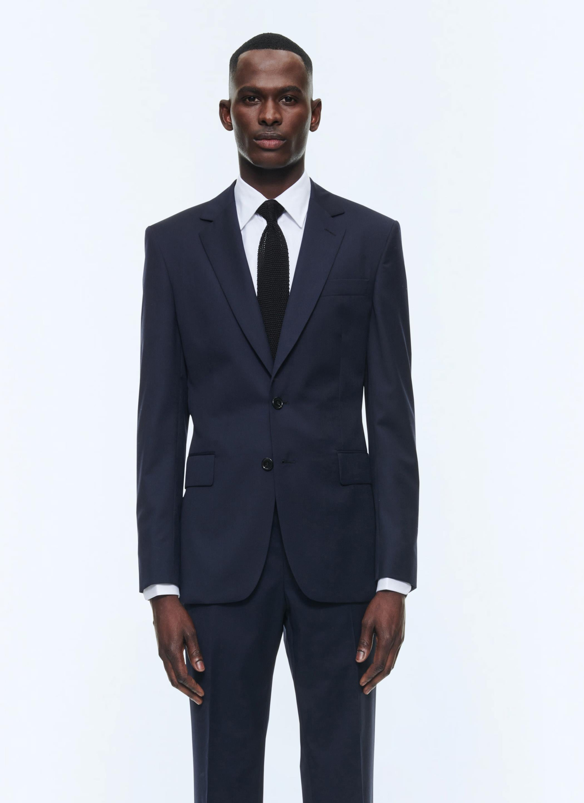 FursacLacivert Yün Slim Fit Ceket