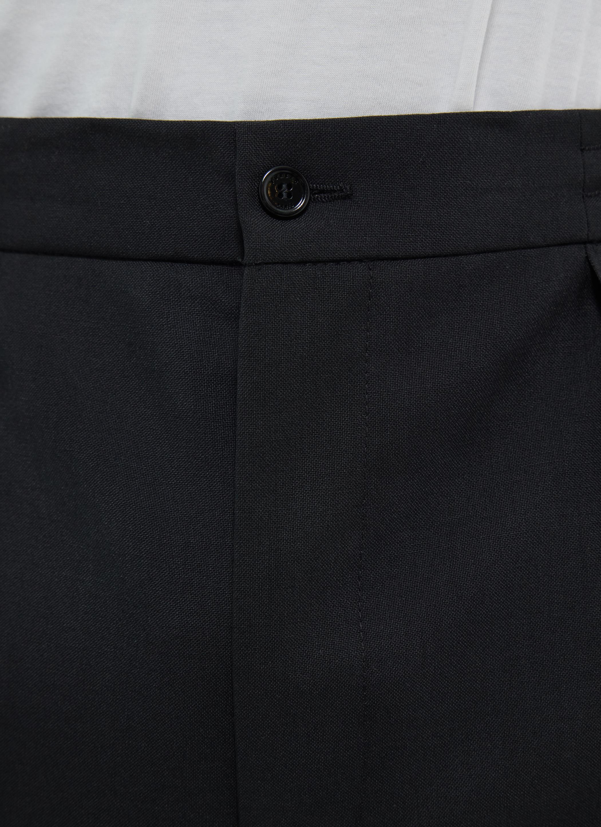 FursacSiyah Rahat Kesim Jersey Pantolon