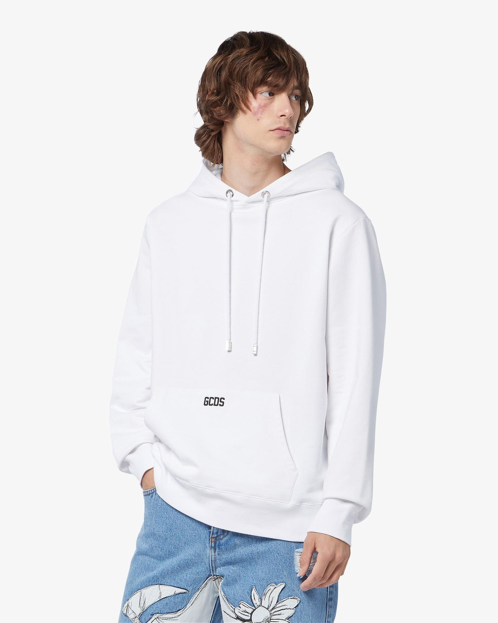 GCDSBeyaz Kapüşonlu Sweatshirt