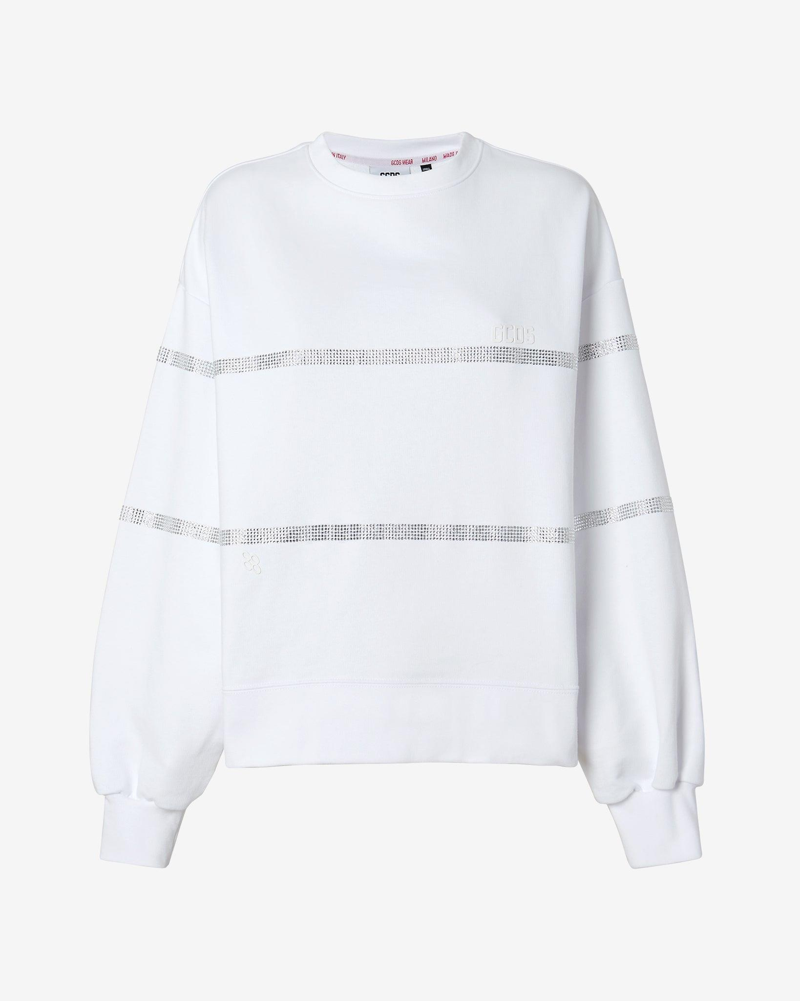 GCDSBeyaz Taş Geçişli Sweatshirt