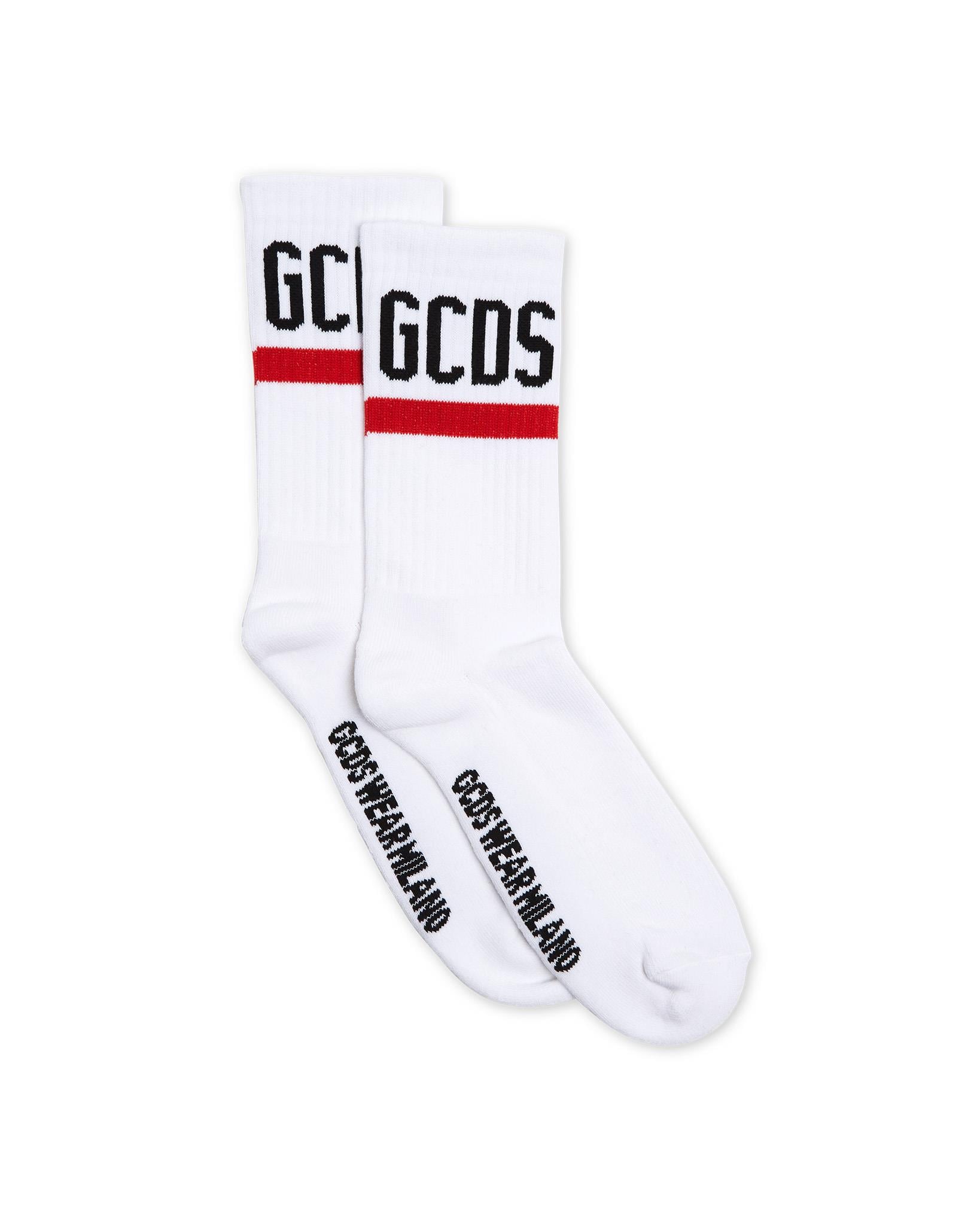 GCDSLogo Detaylı Beyaz Çorap