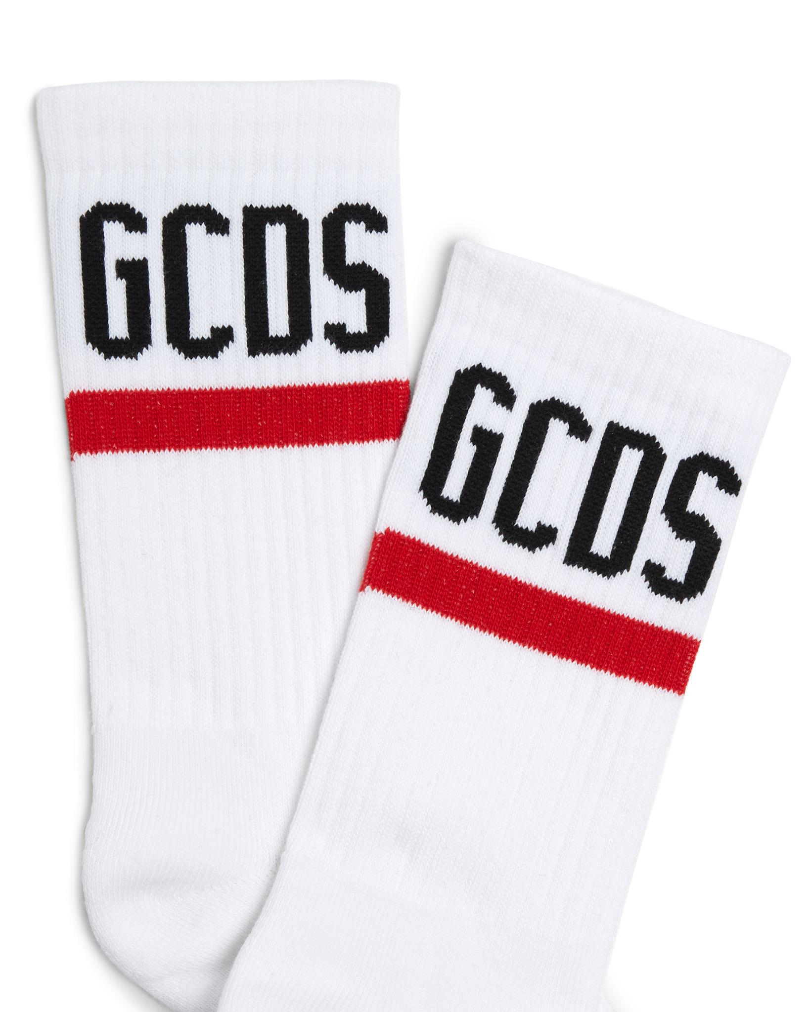 GCDSLogo Detaylı Beyaz Çorap