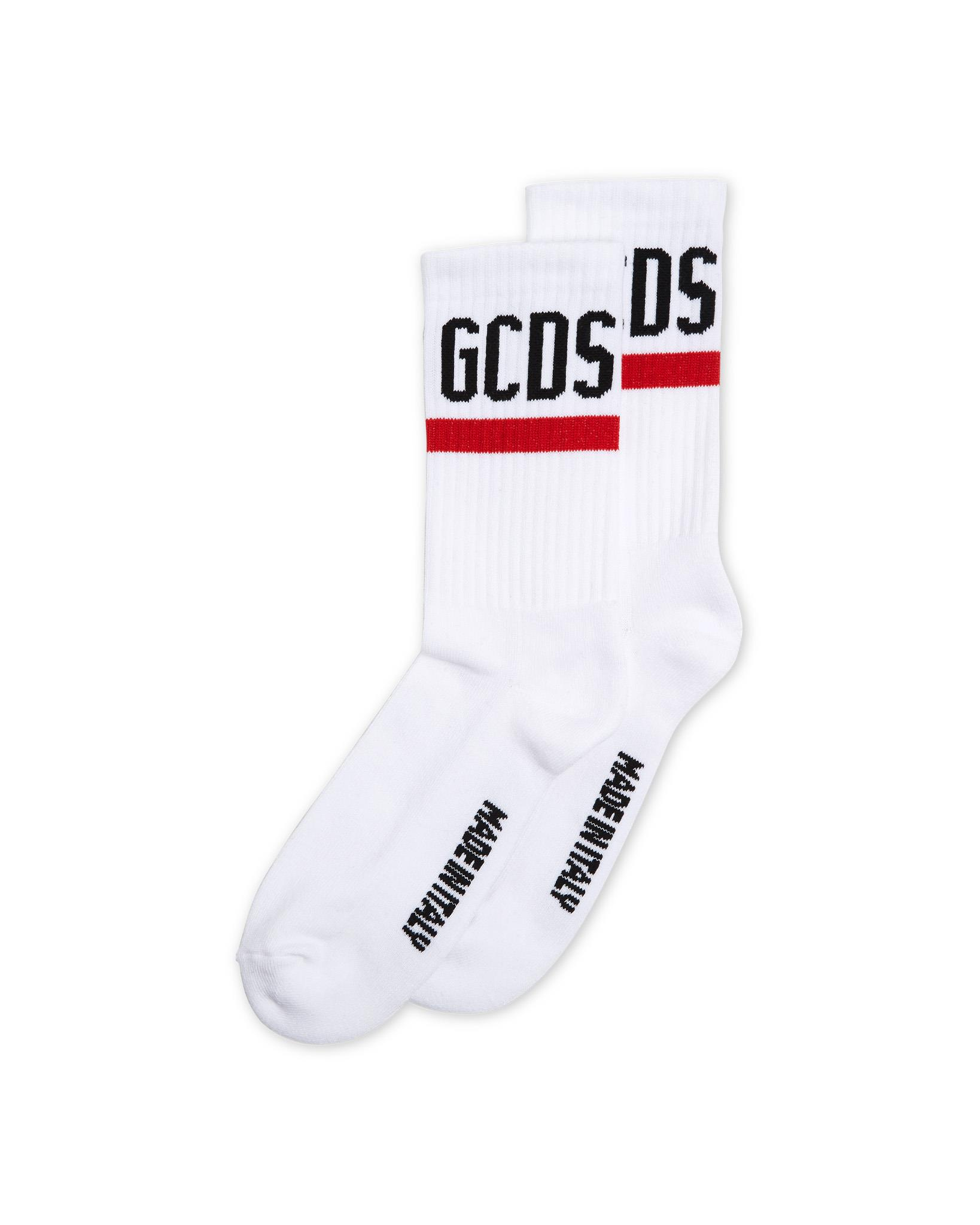 GCDSLogo Detaylı Beyaz Çorap