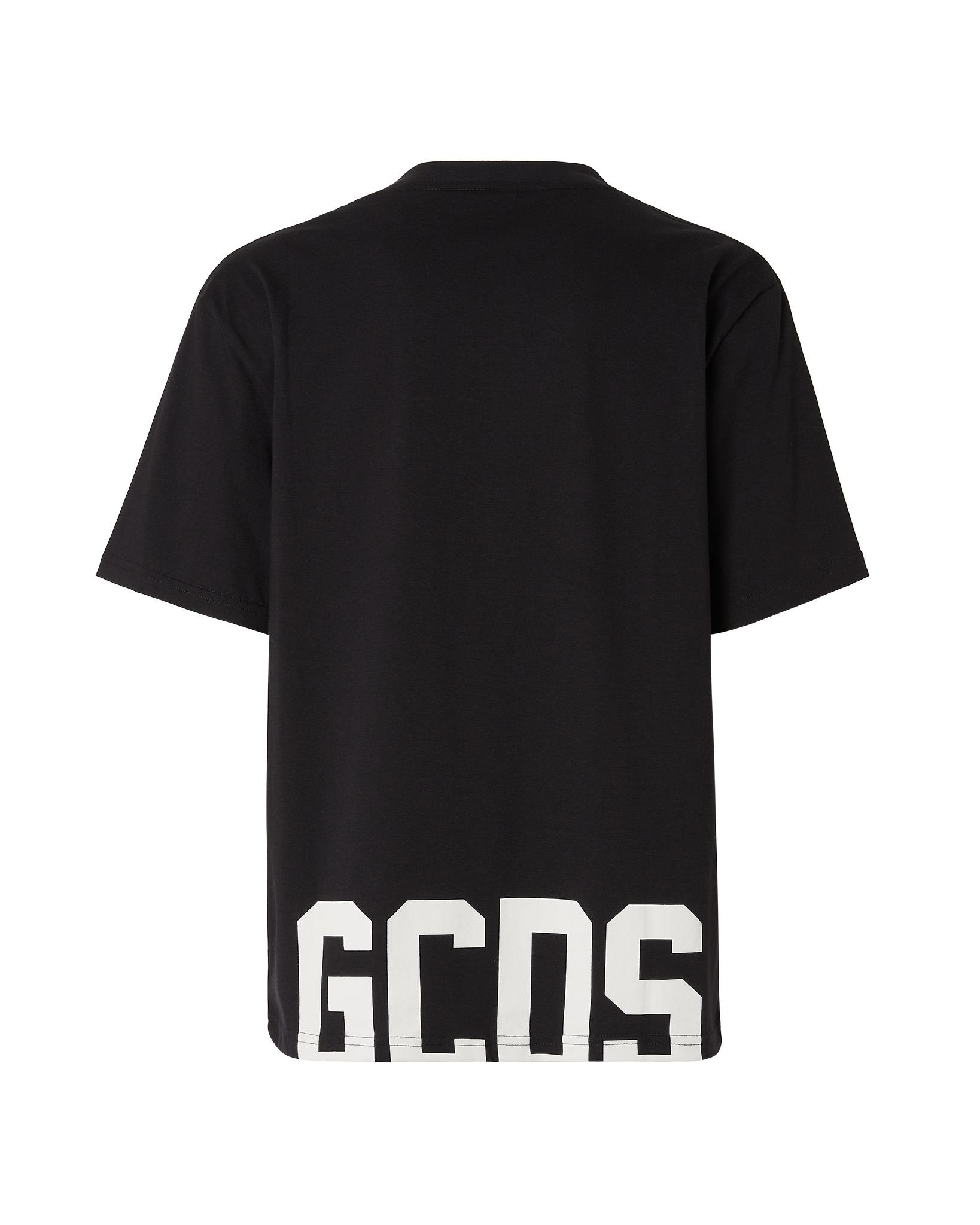 GCDSSiyah Logo Detaylı Erkek T-shirt