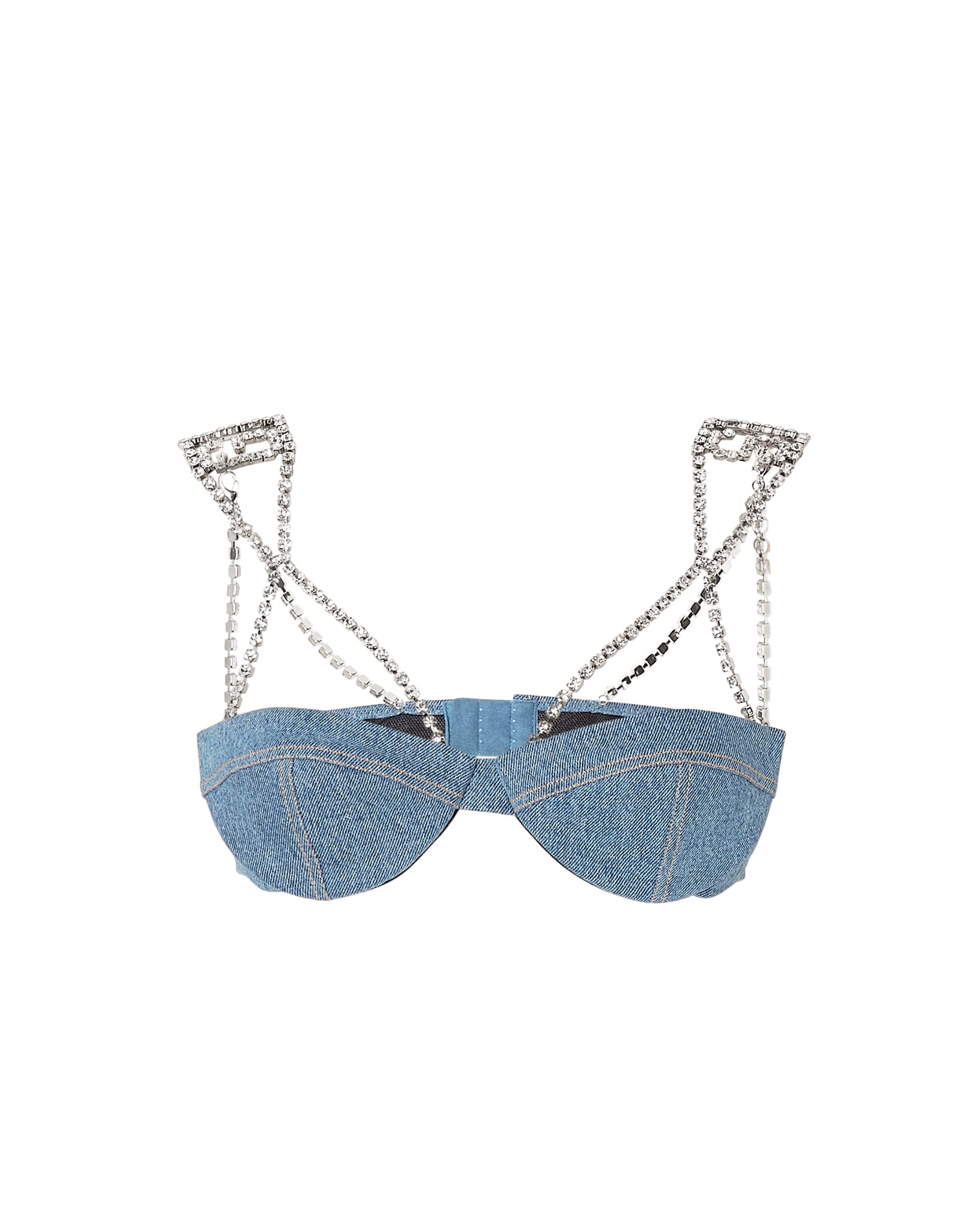 GCDSTaş Askılı Denim Bra