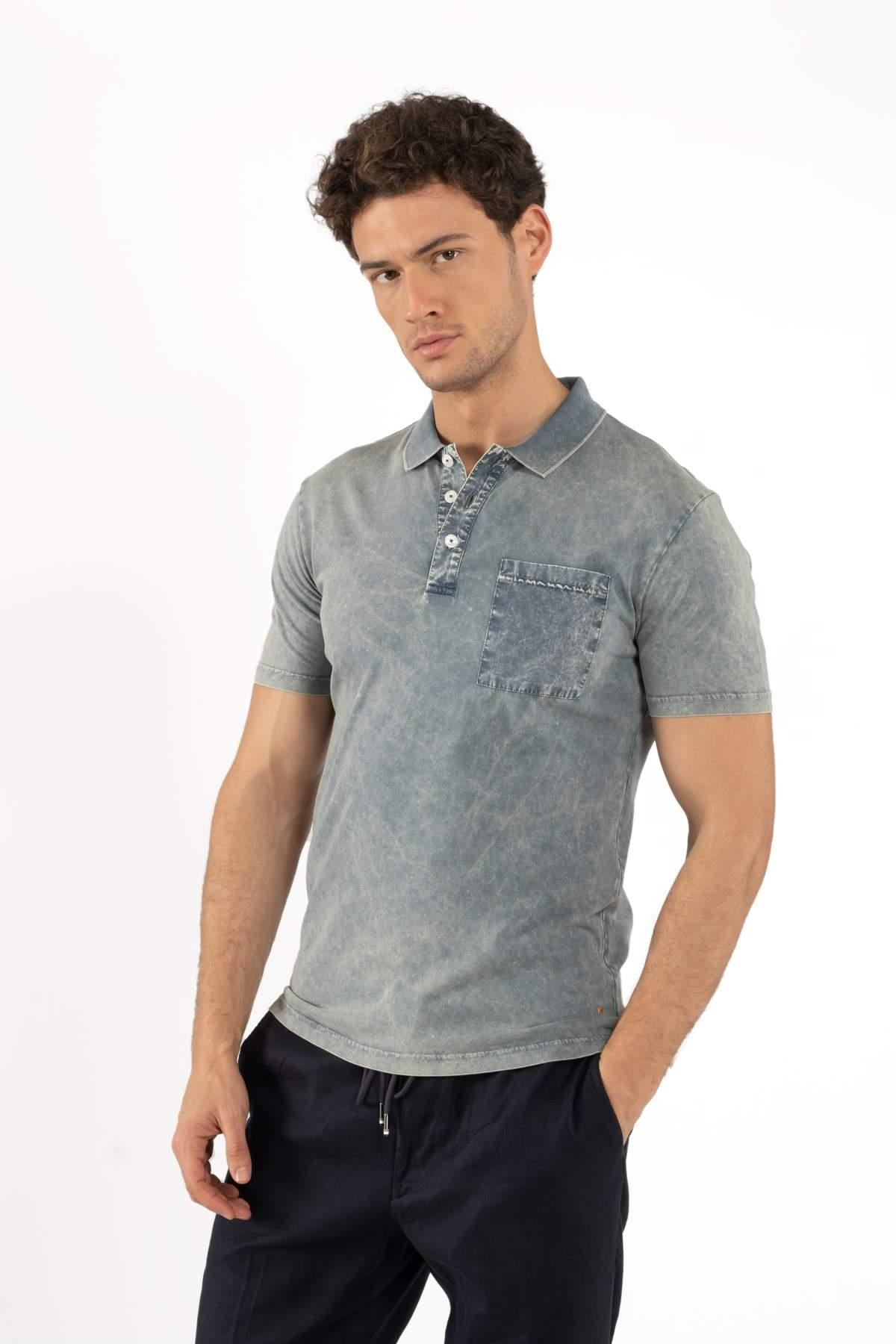 Hugo BossDenim Görünümlü Polo Yaka T-shirt