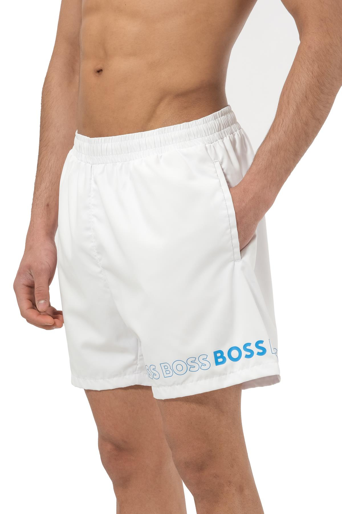 Hugo BossMavi Logo Detay Beyaz Mayo
