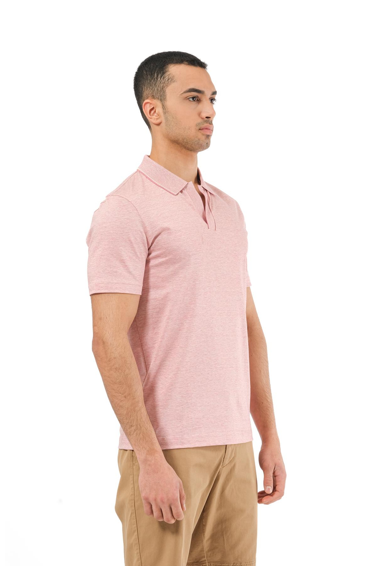 Hugo BossPembe Keten Karışımlı Polo Yaka T-shirt