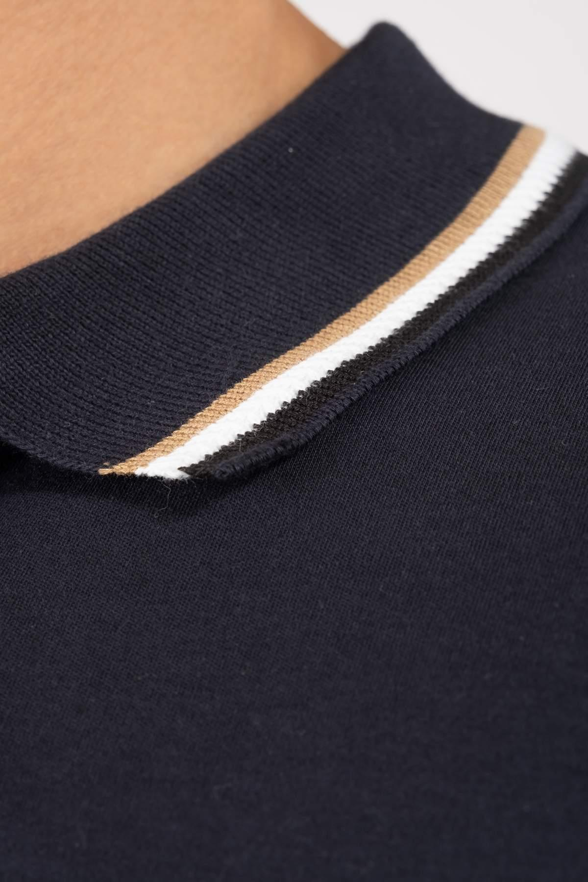 Hugo BossYaka Detaylı Polo Yaka Lacivert T-shirt