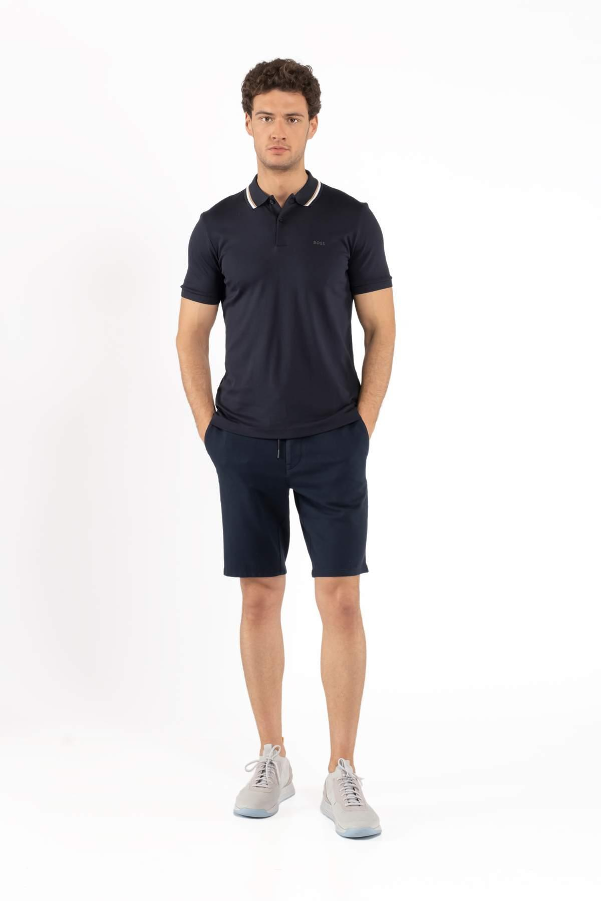 Hugo BossYaka Detaylı Polo Yaka Lacivert T-shirt