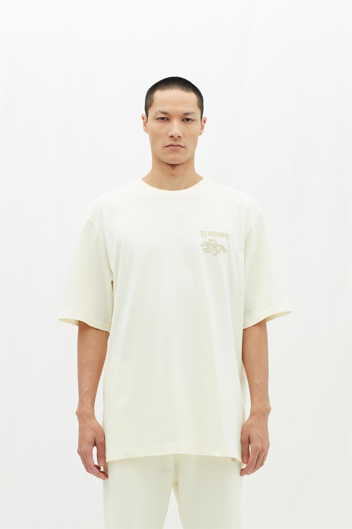 Les BenjaminsEkru Oversize Erkek T-shirt