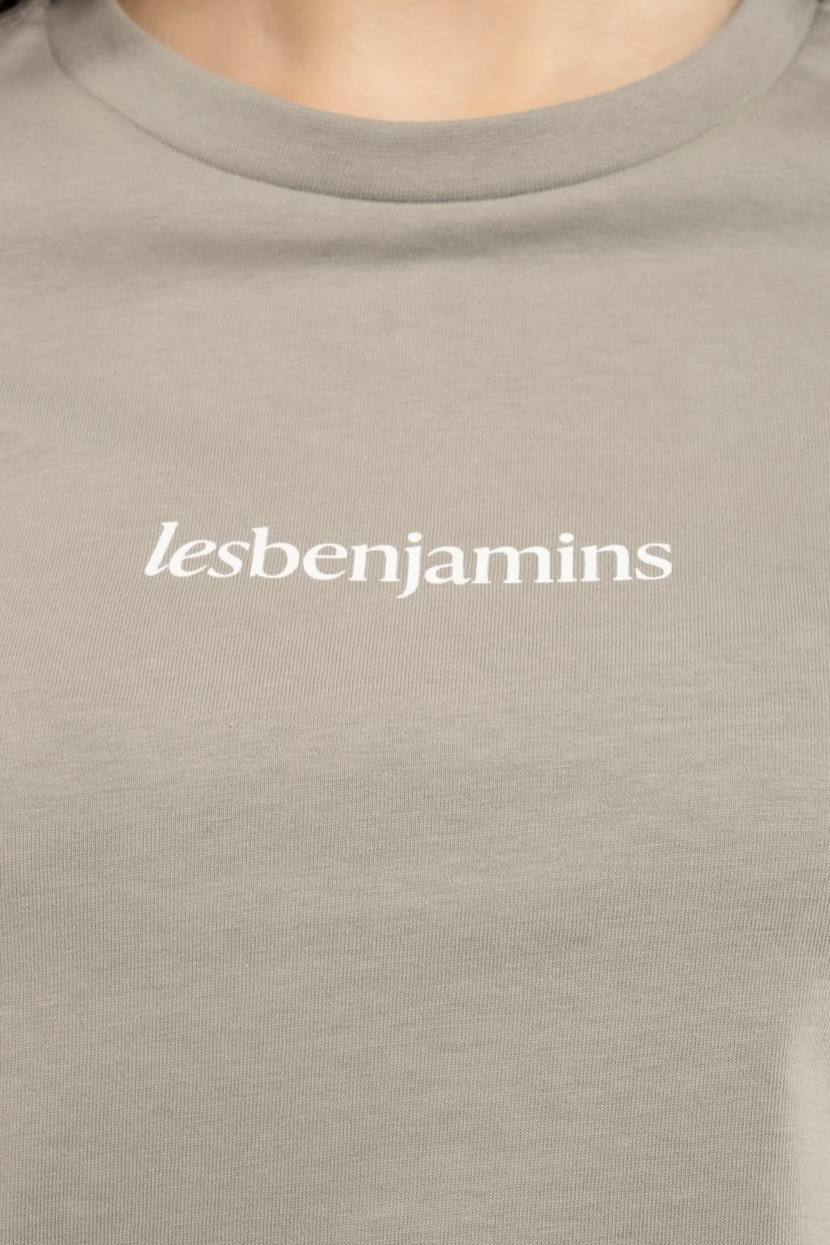 Les BenjaminsGri Bisiklet Yaka T-shirt