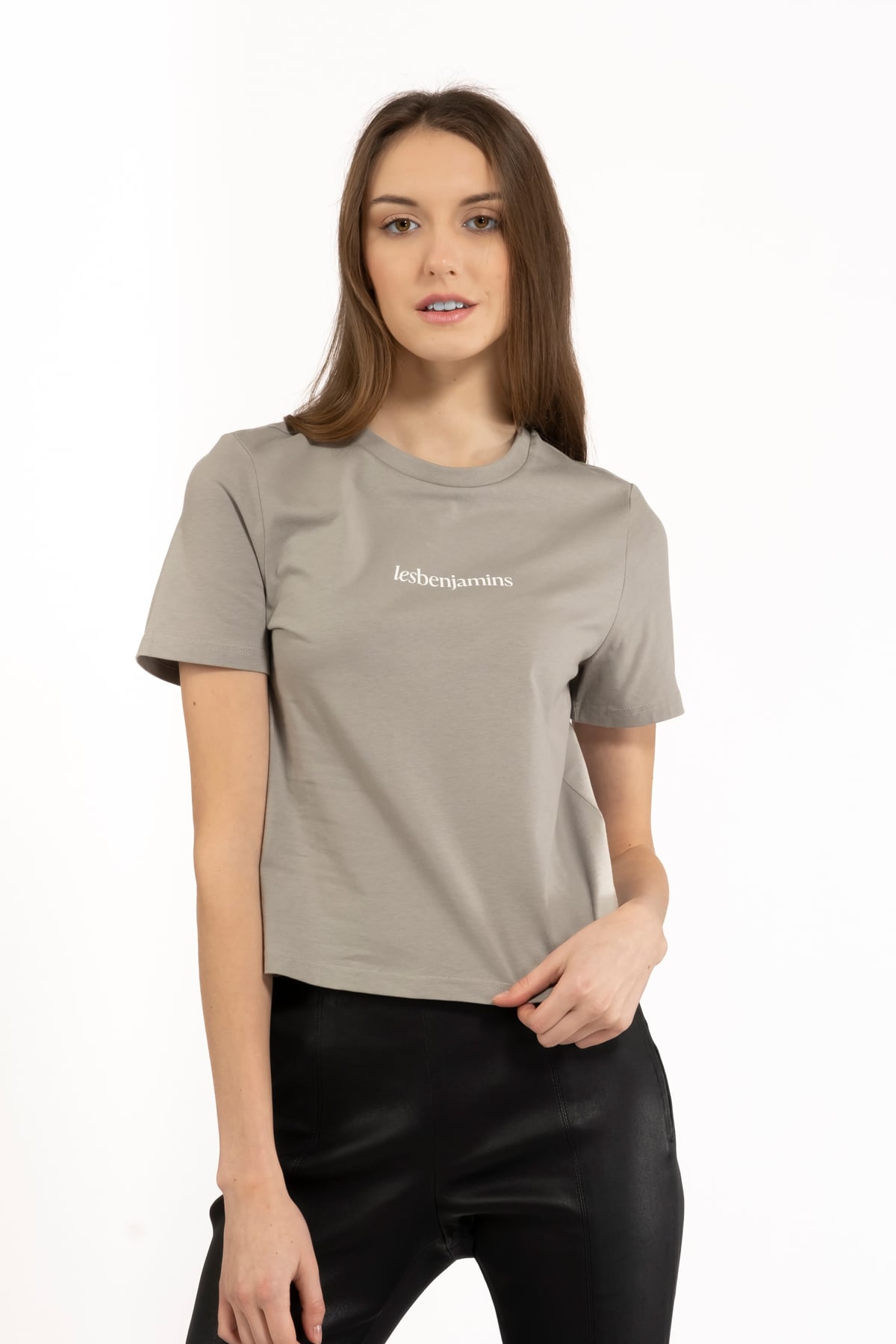 Les BenjaminsGri Bisiklet Yaka T-shirt