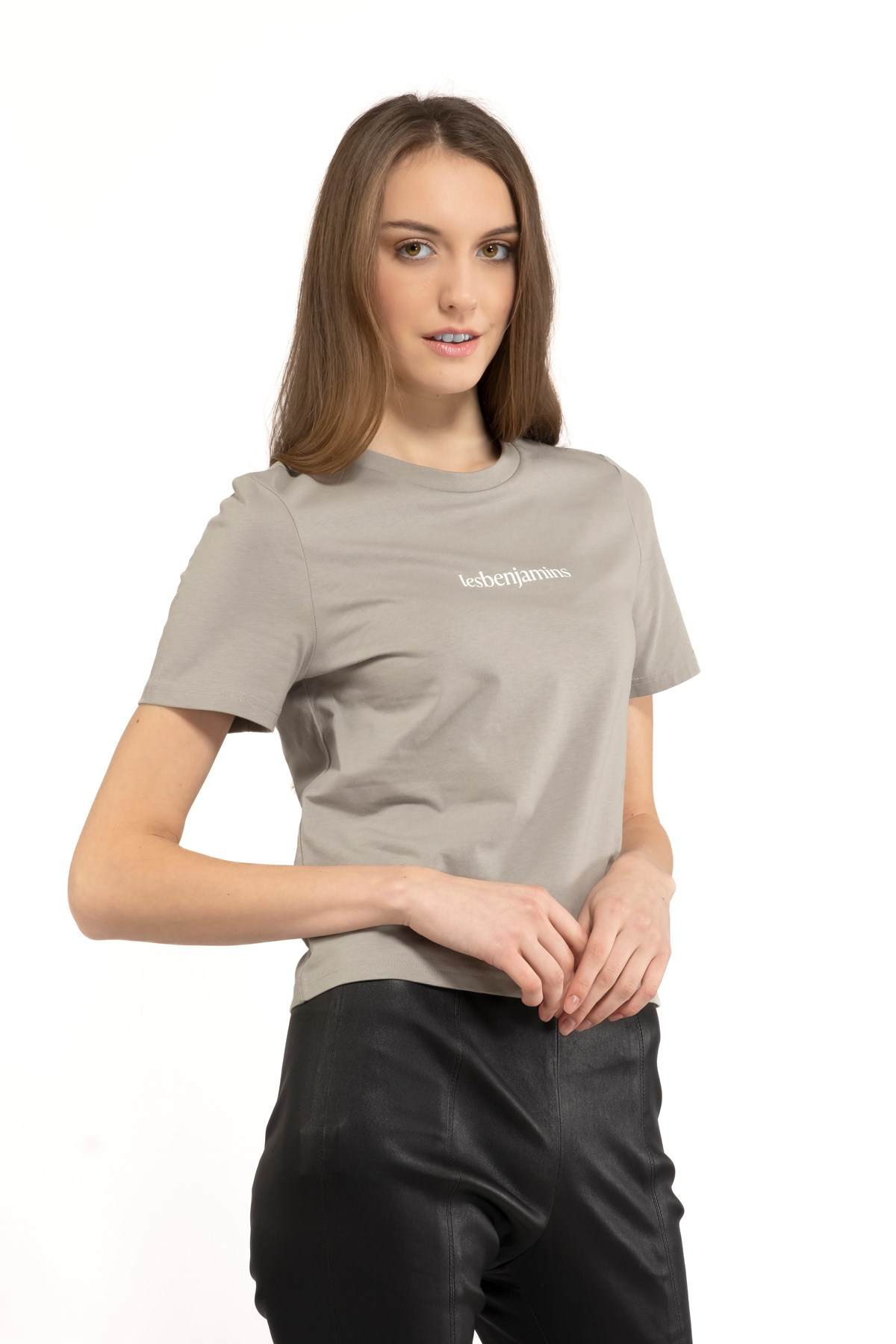 Les BenjaminsGri Bisiklet Yaka T-shirt