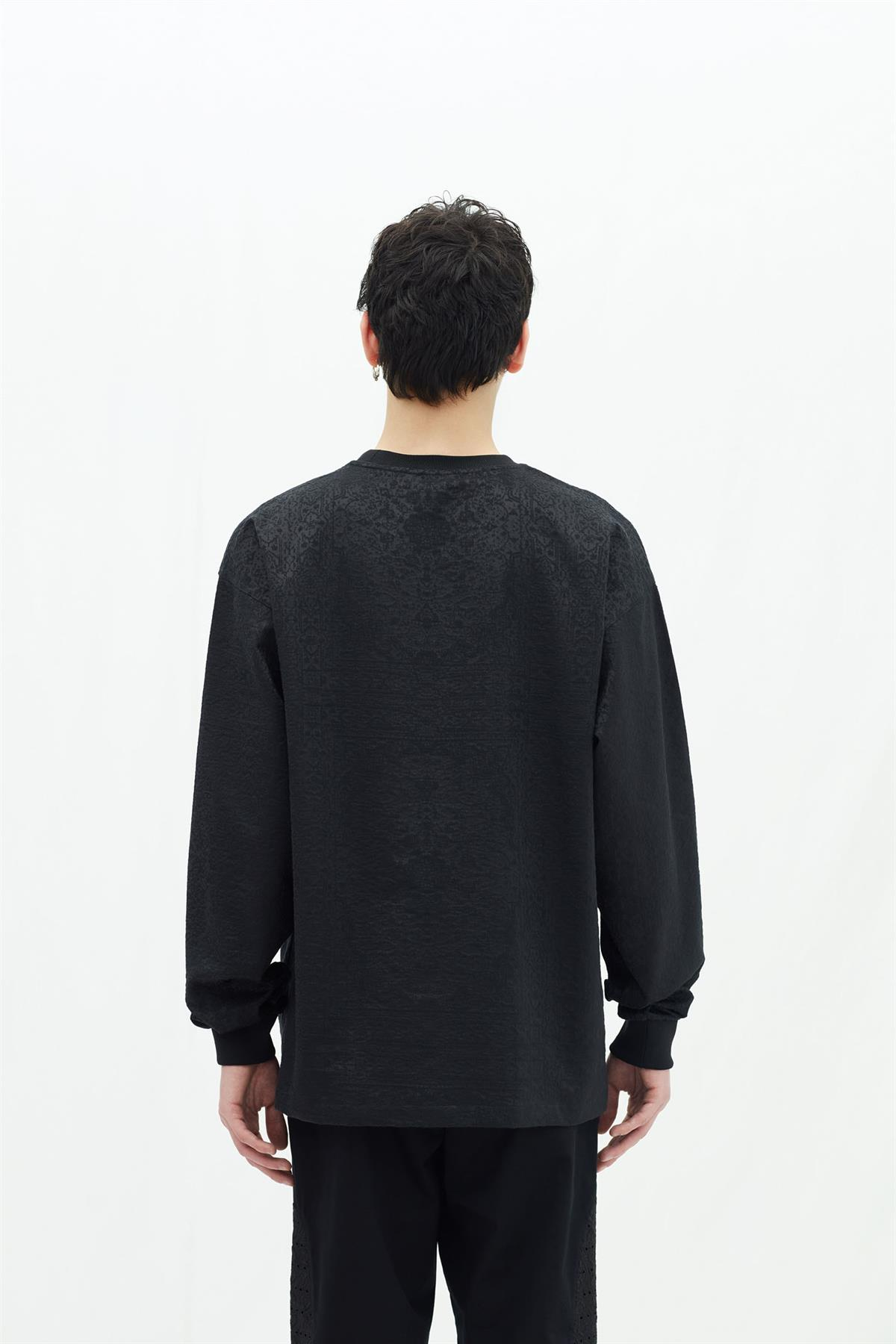 Les BenjaminsJakarlı Siyah Sweatshirt
