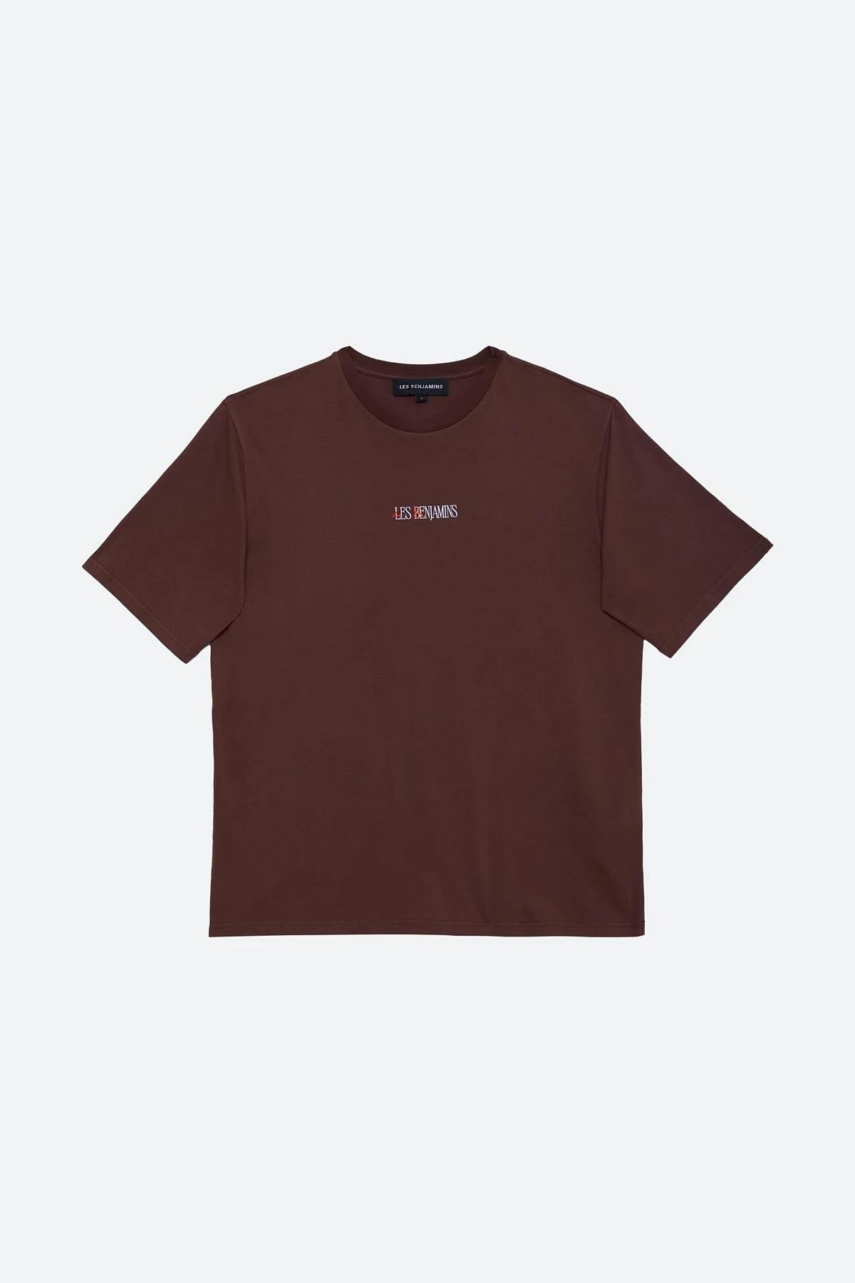 Les BenjaminsLogo Detay Bordo Oversize Erkek T-shirt