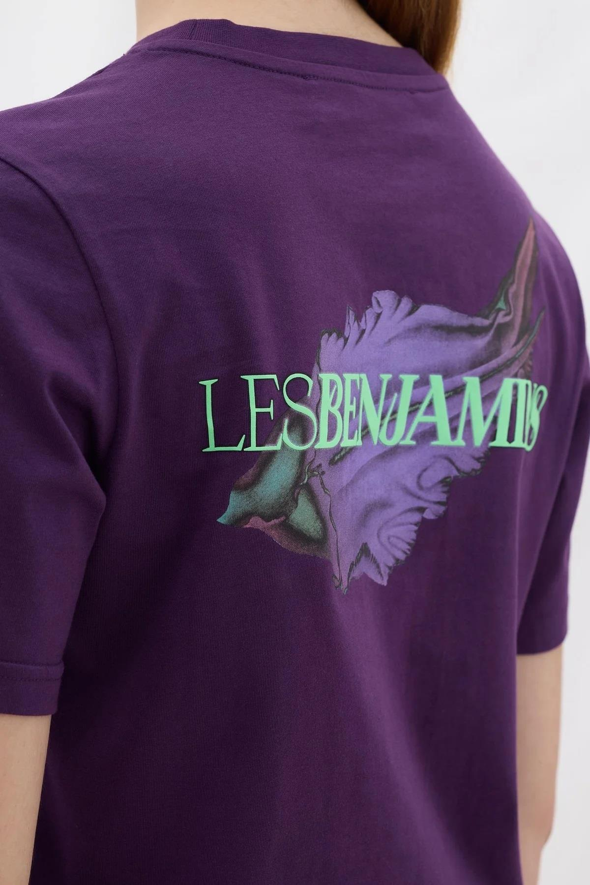 Les BenjaminsLogo Detay Mor T-shirt
