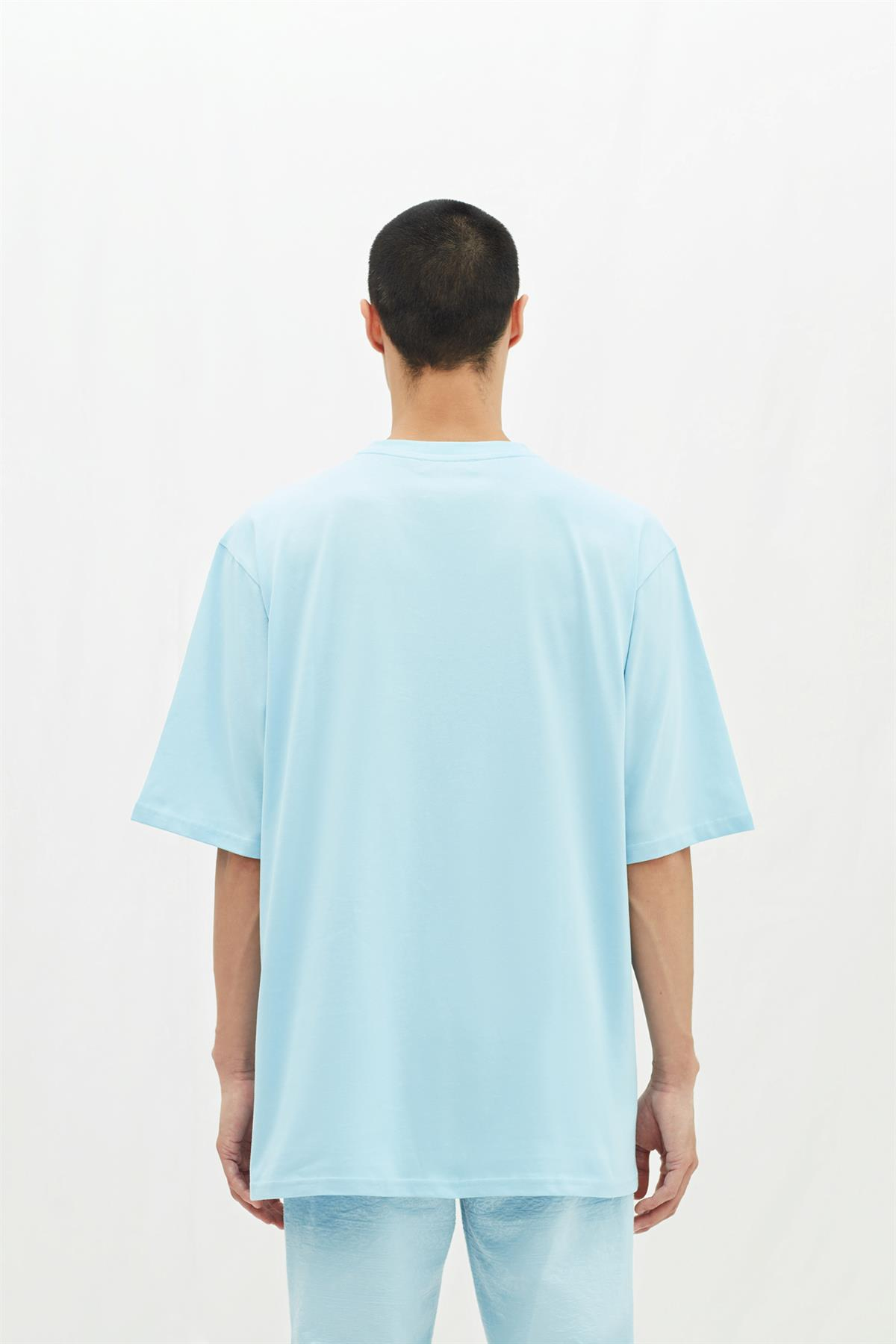Les BenjaminsMavi Logo Desen Oversize T-shirt