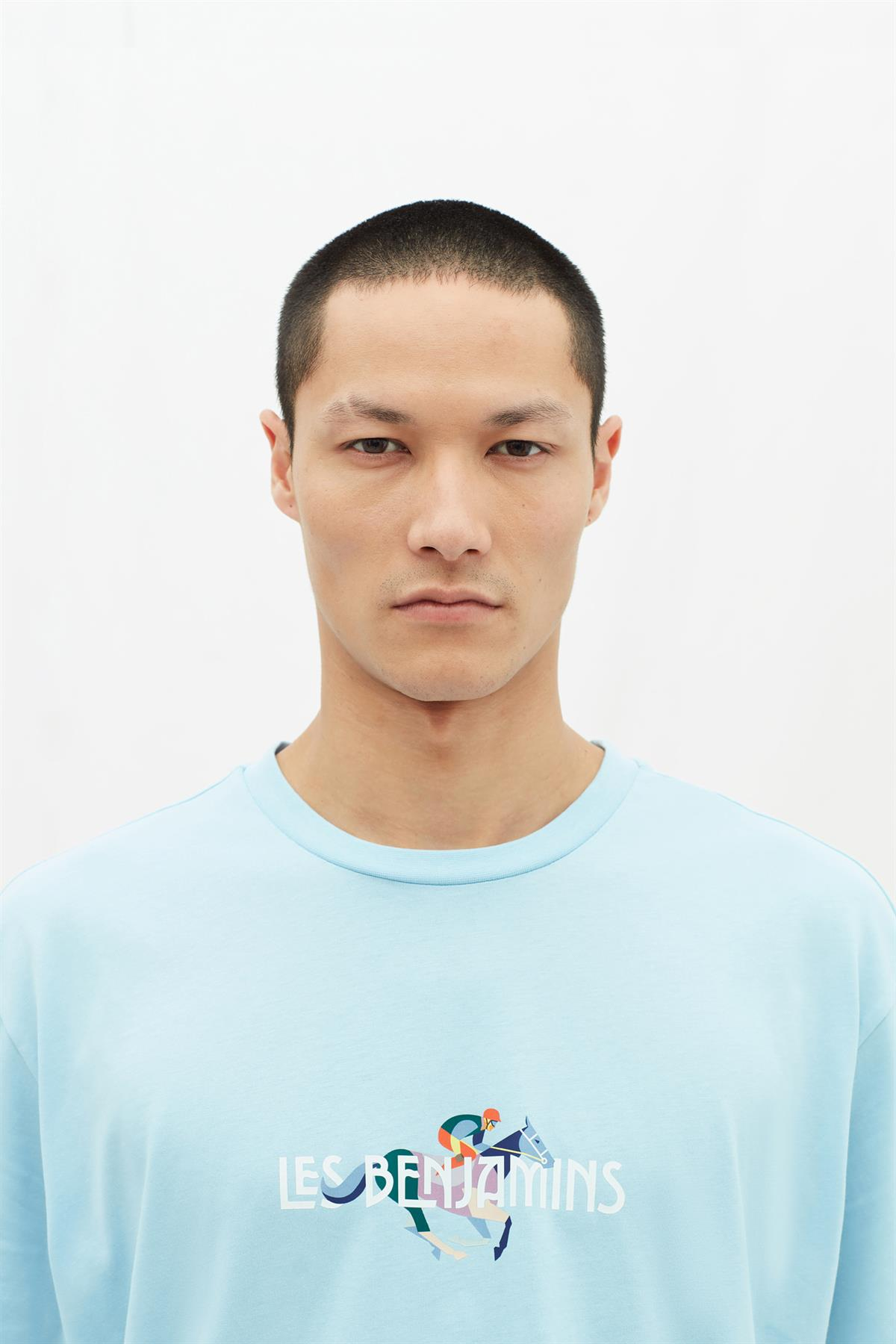 Les BenjaminsMavi Logo Desen Oversize T-shirt