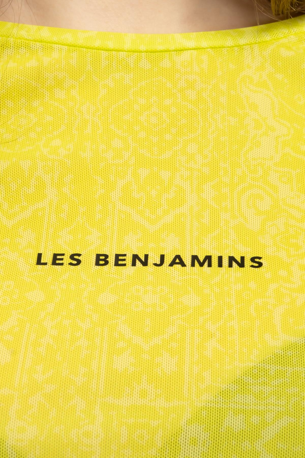 Les BenjaminsSarı Desenli Tül Bluz