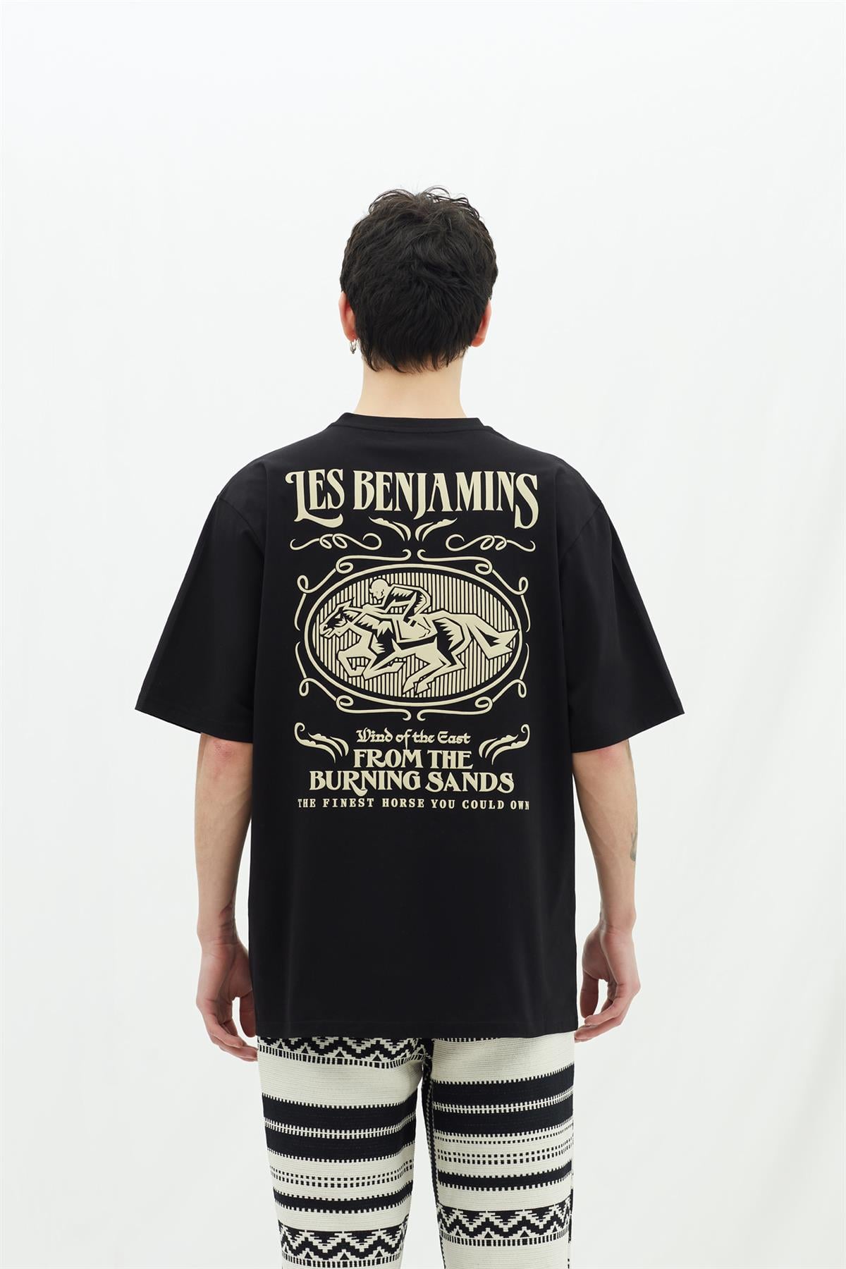 Les BenjaminsSiyah Oversize Erkek T-shirt