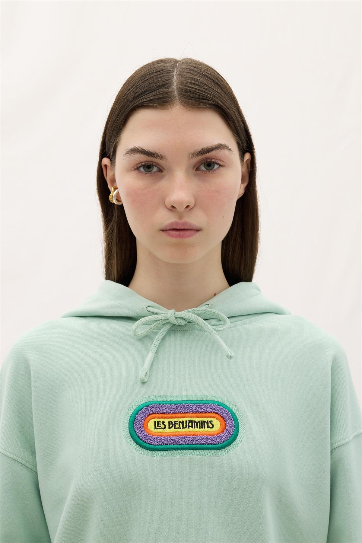 Les BenjaminsYeşil Crop Sweatshirt