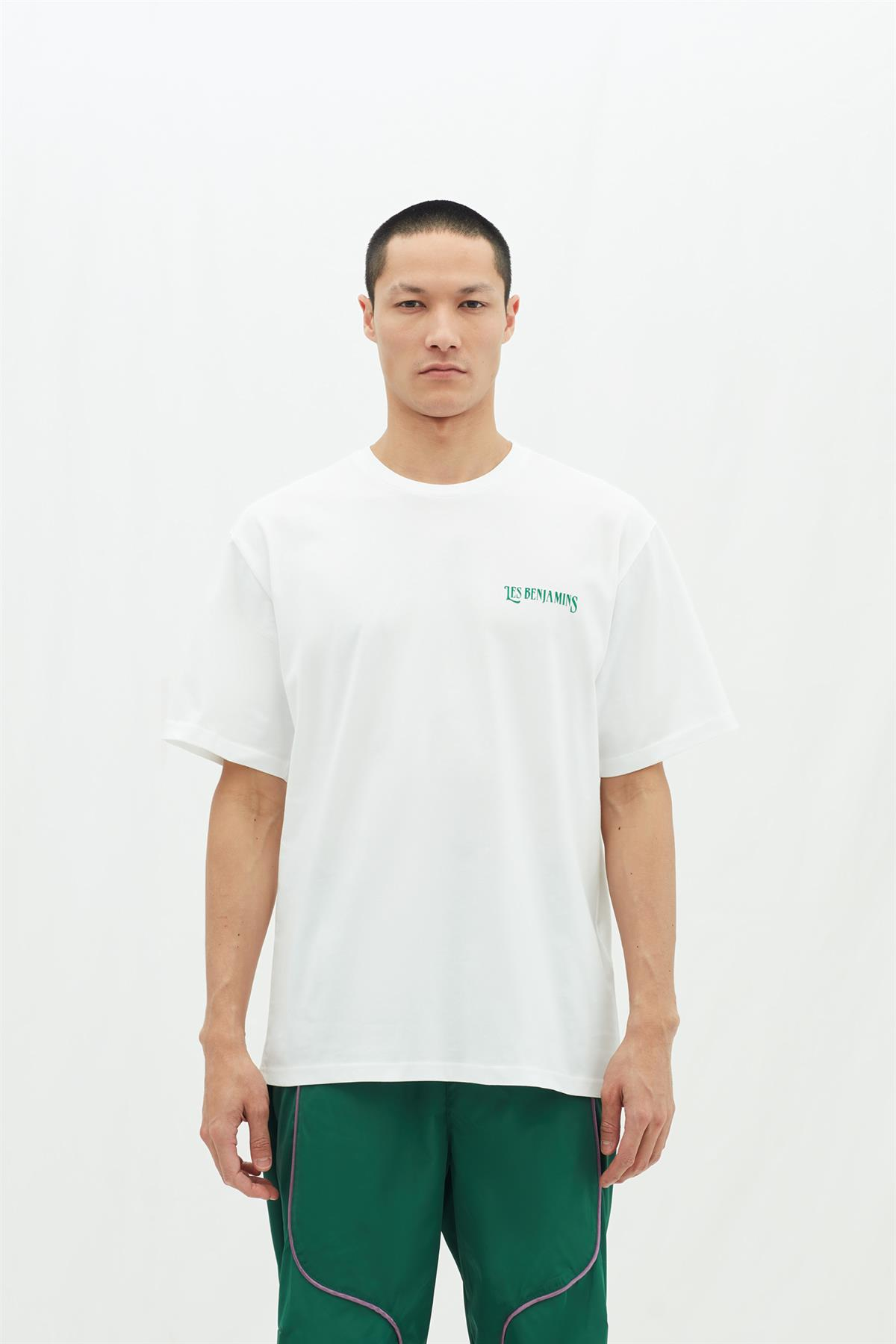 Les BenjaminsYeşil Desenli Erkek T-shirt