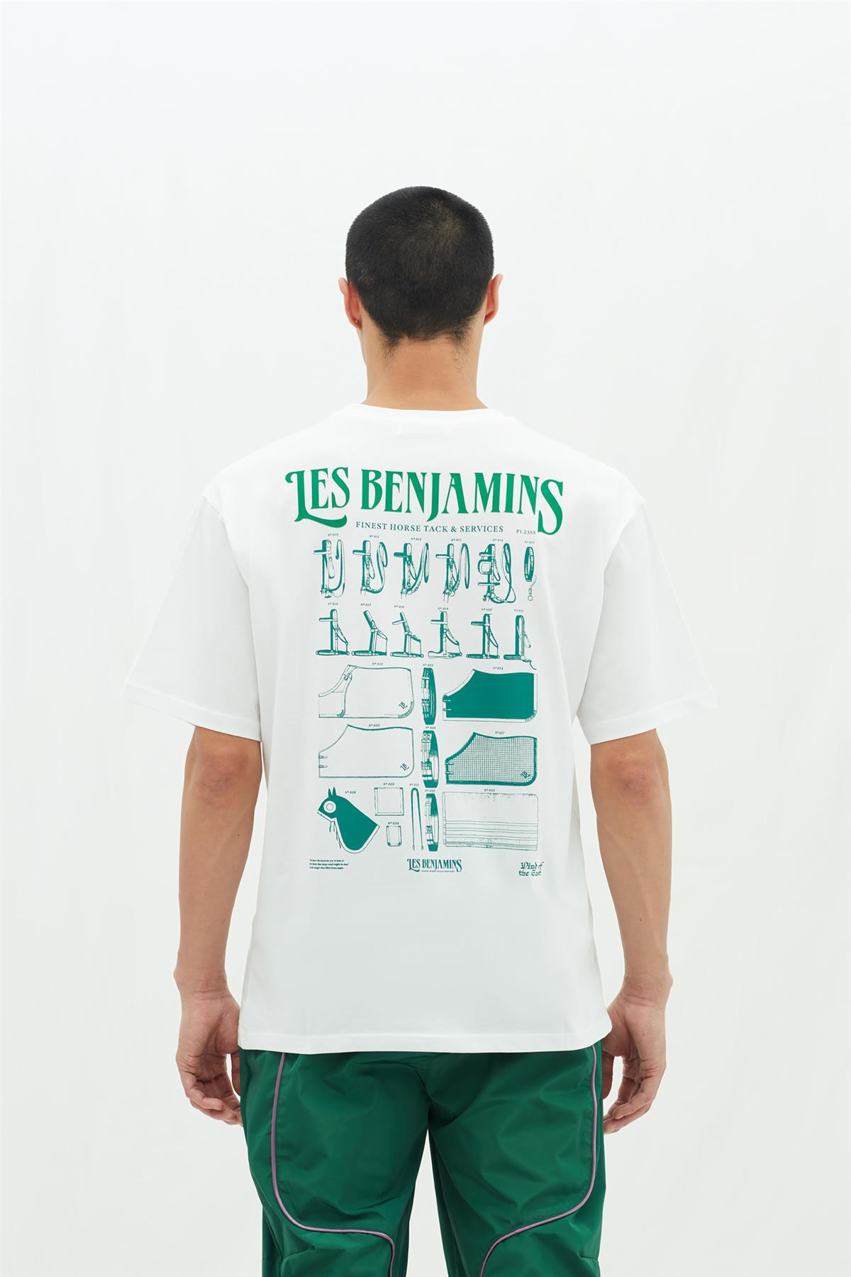 Les BenjaminsYeşil Desenli Erkek T-shirt