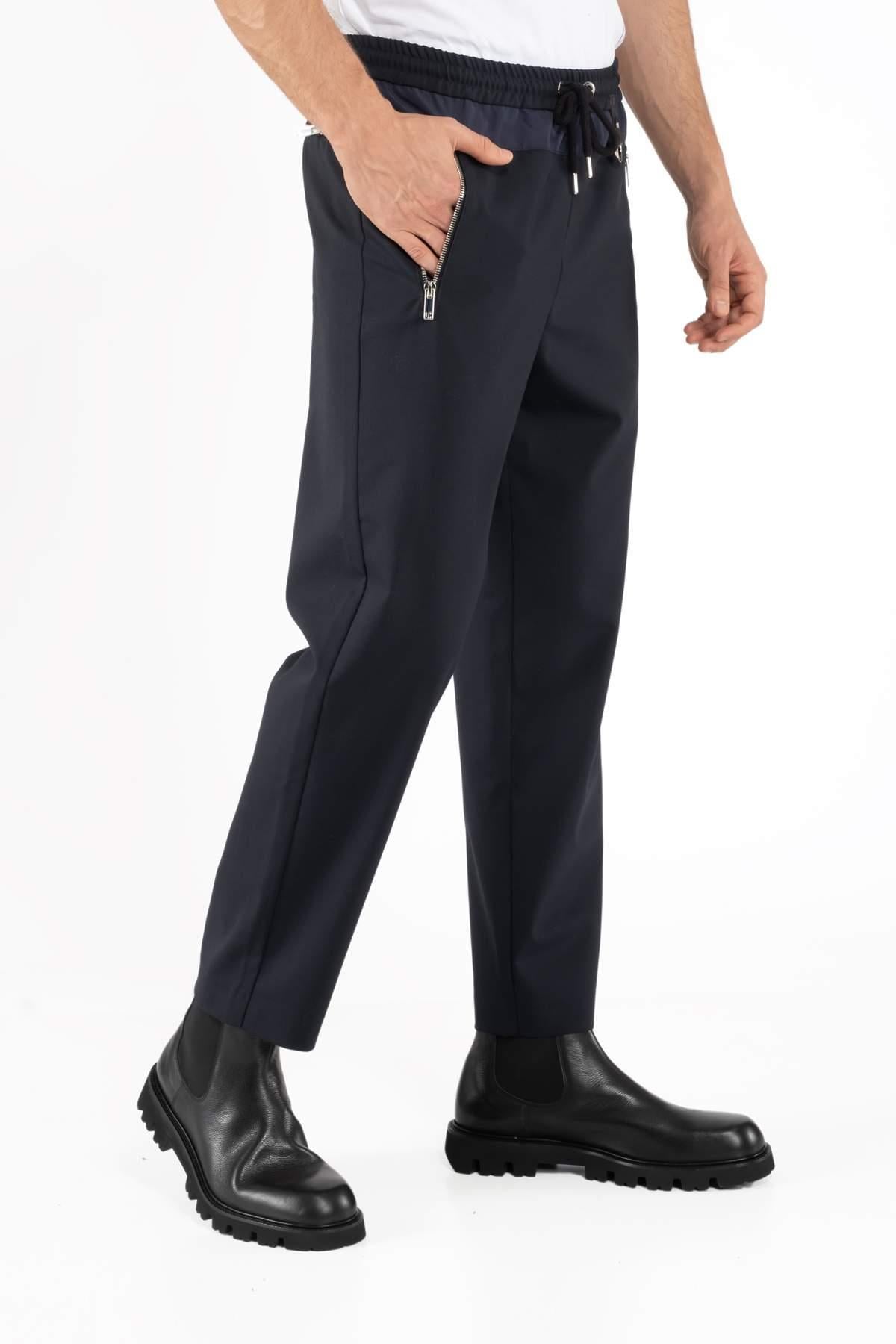 Les HommesMetal Detaylı Lacivert Jogger Pantolon