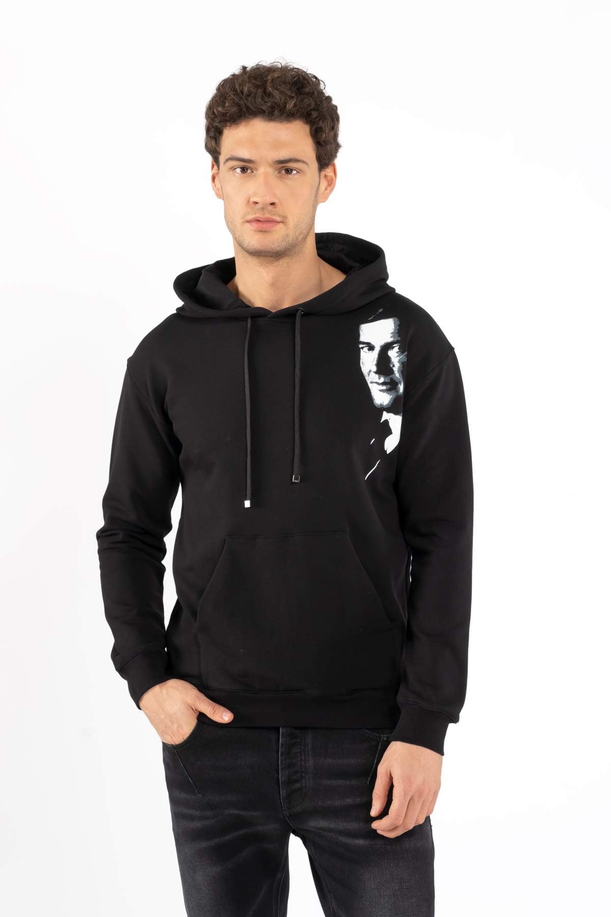 LimitatoKapüşonlu Siyah Sweatshirt